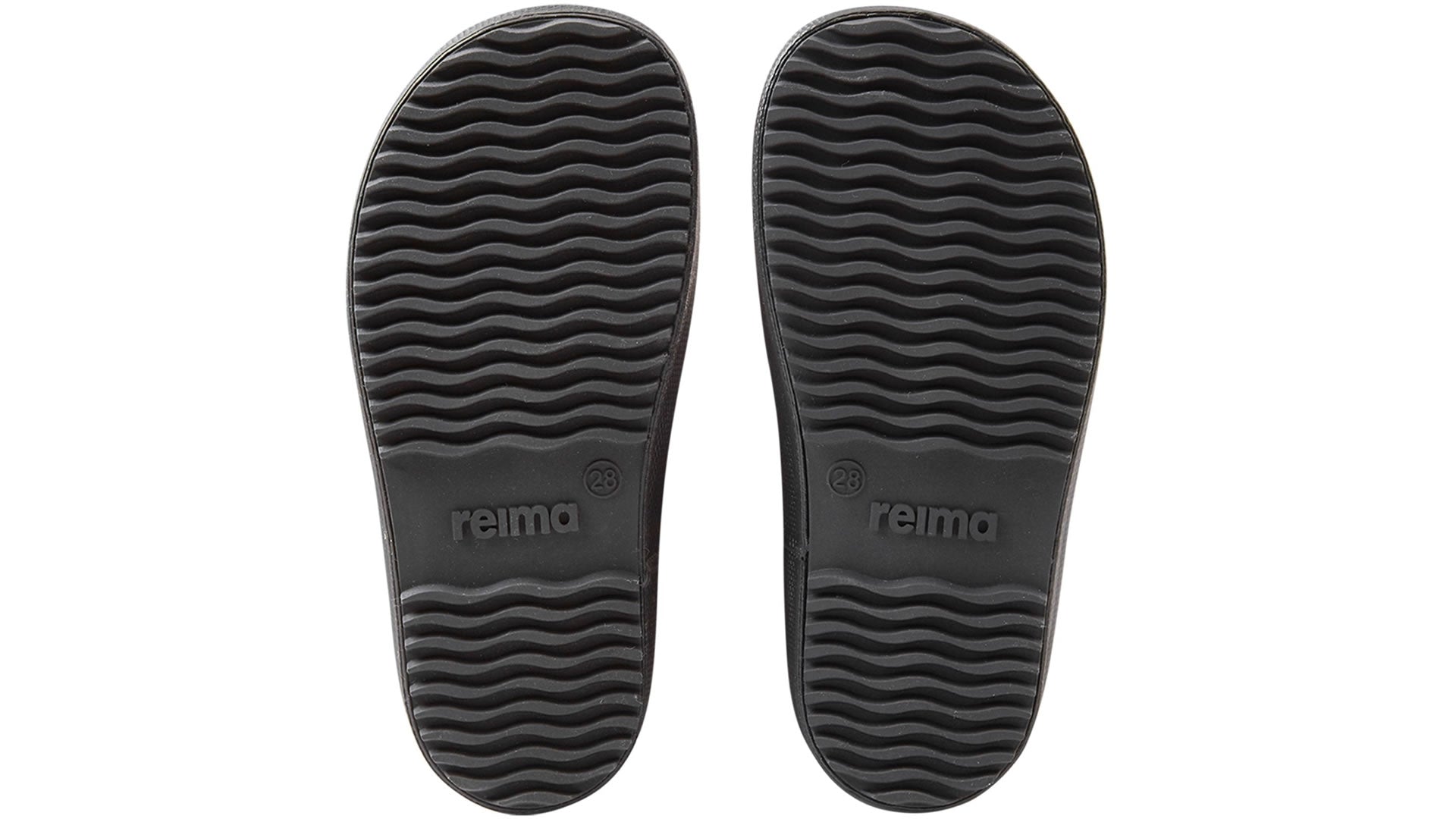 Reima Ankka Black - černé barefoot holínky s bavlněnou podšívkou - podrážky
