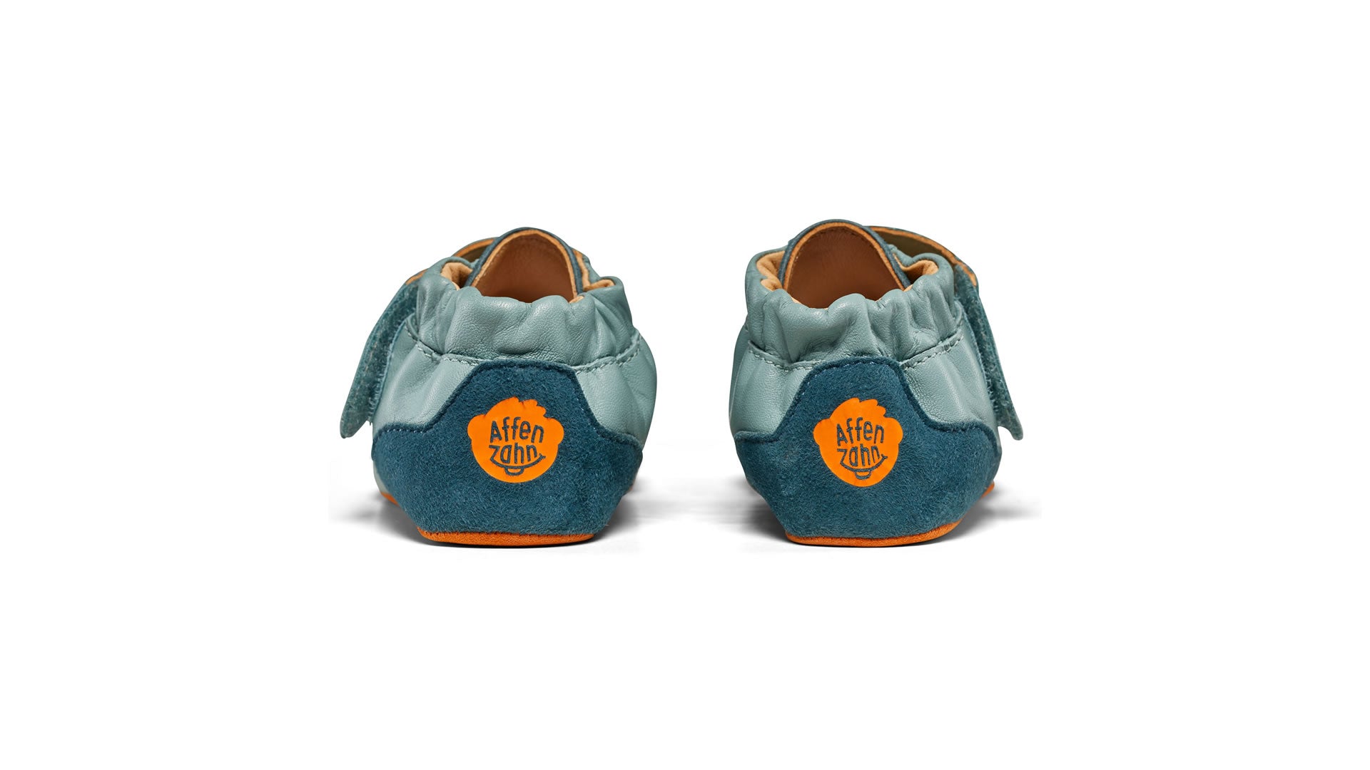 Dětské barefoot capáčky Affenzahn Crawling Shoe Leather Crawly Bunny
 pohled zezadu na paty