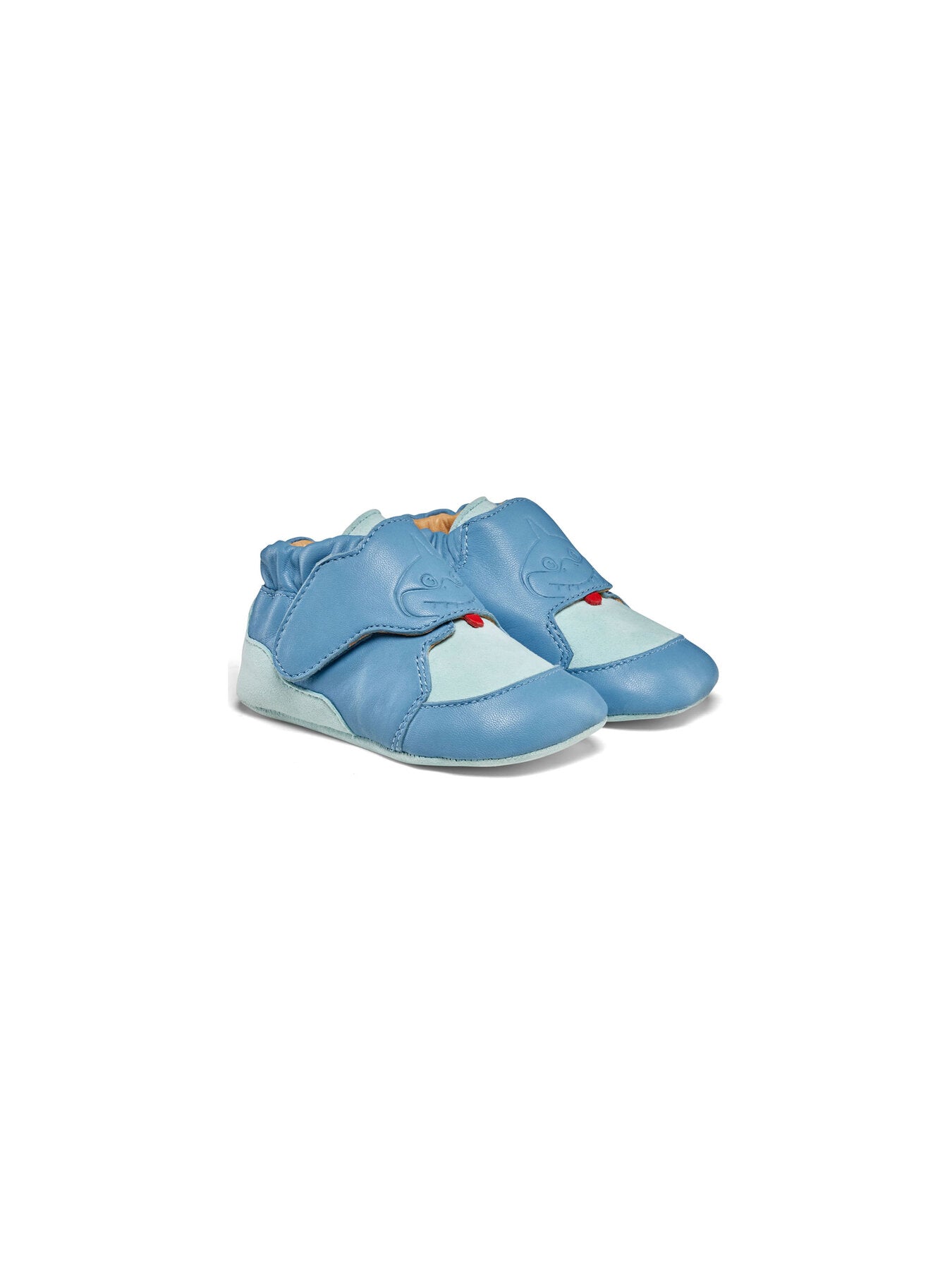 Zapato de gateo Affenzahn de cuero Crawly - Tiburón