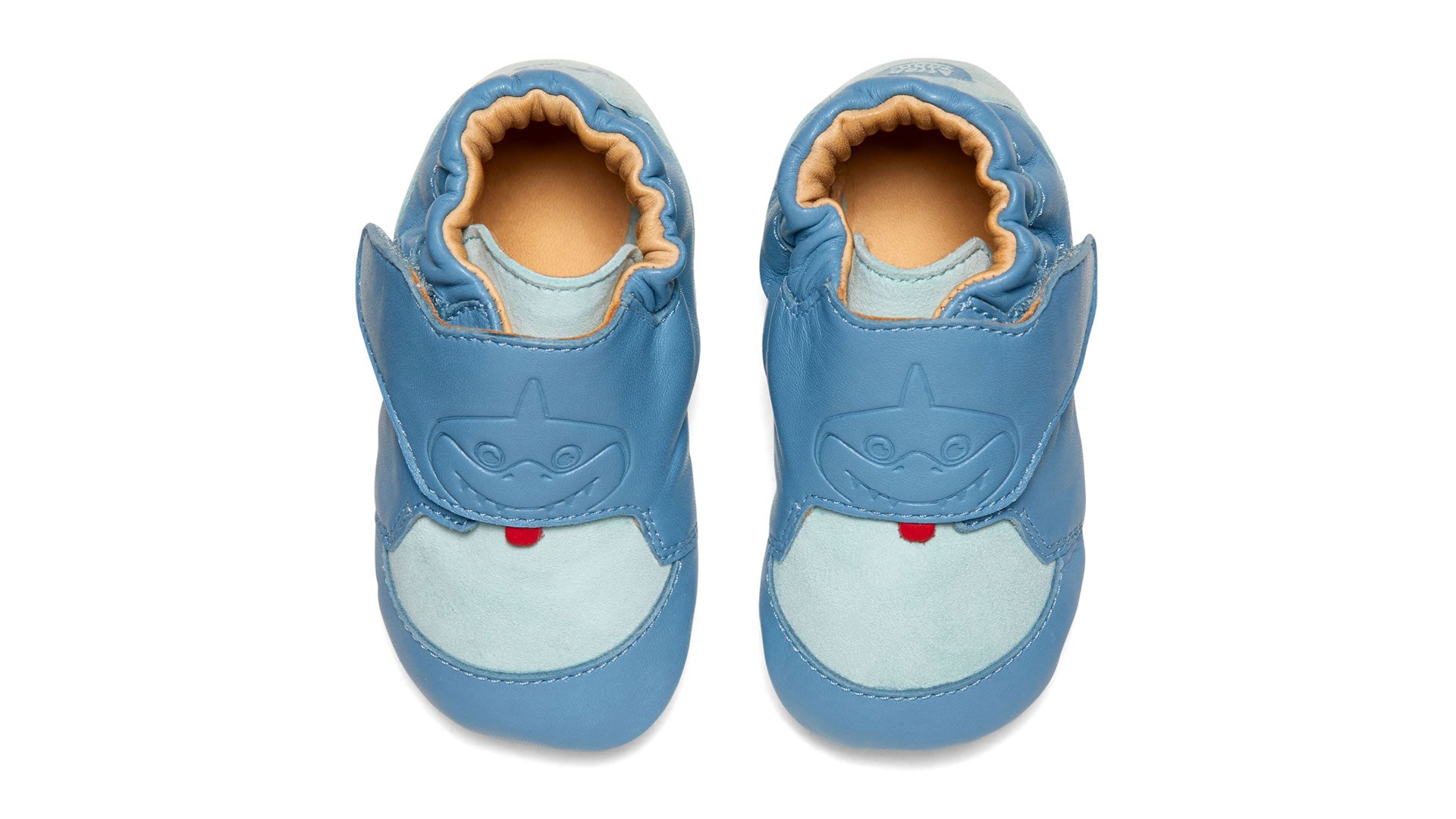 Dětské barefoot capáčky Affenzahn Crawling Shoe Leather Crawly Shark
modré pohled shora