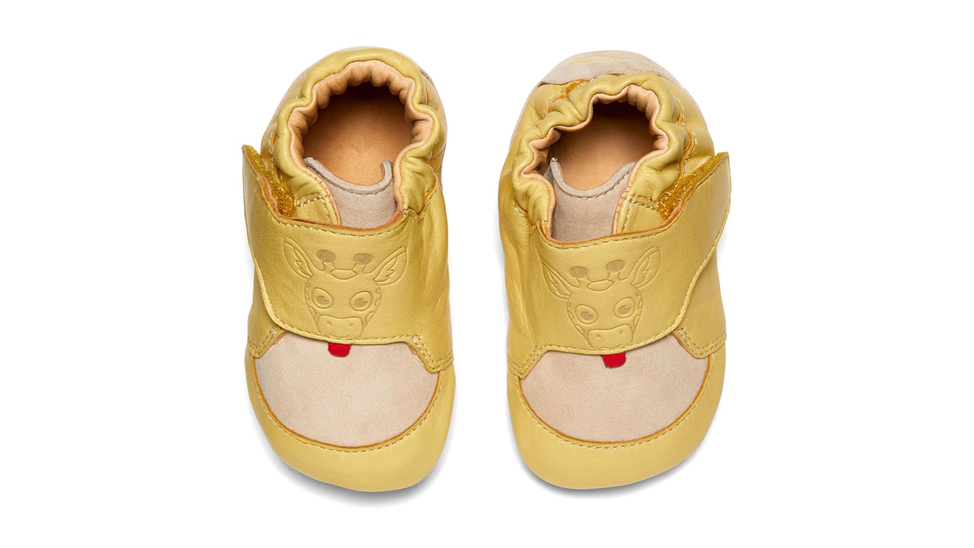 Dětské barefoot capáčky Affenzahn Crawling Shoe Leather Crawly Giraffe
žluté pohled shora