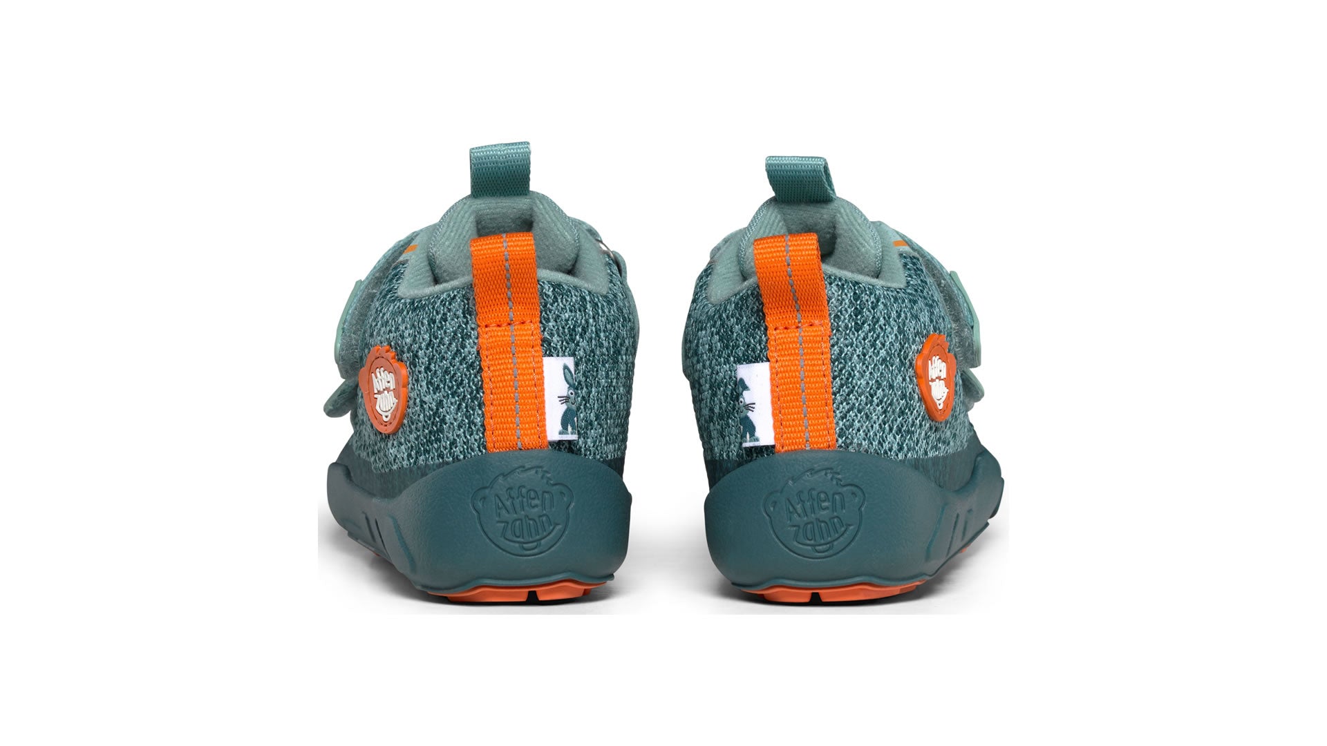 Dětské barefoot boty Affenzahn Low Boot Knit Happy Bunny
zelené pohled zezadu na paty