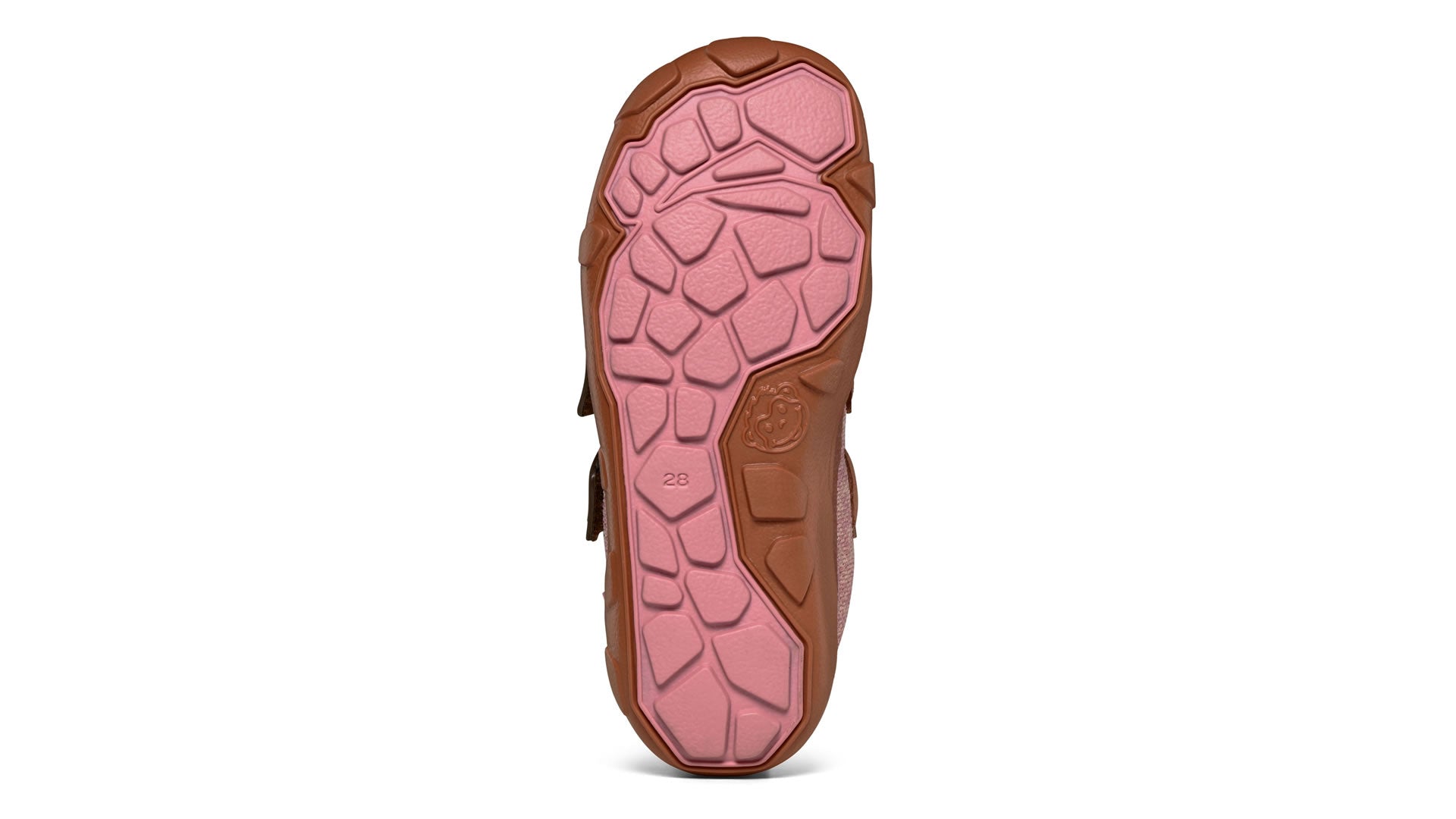 Dětské barefoot boty Affenzahn Low Boot Knit Happy Deer růžové podrážka
