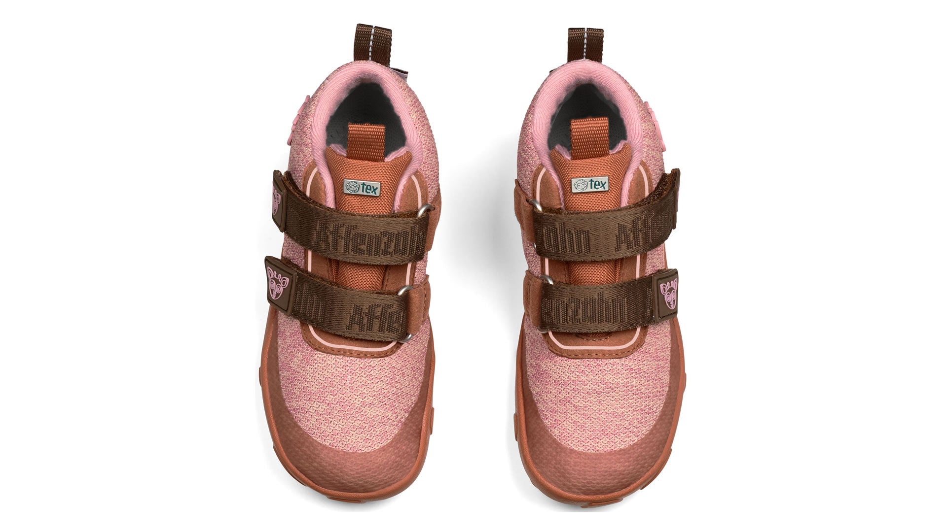 Dětské barefoot boty Affenzahn Low Boot Knit Happy Deer
růžové pohled shora