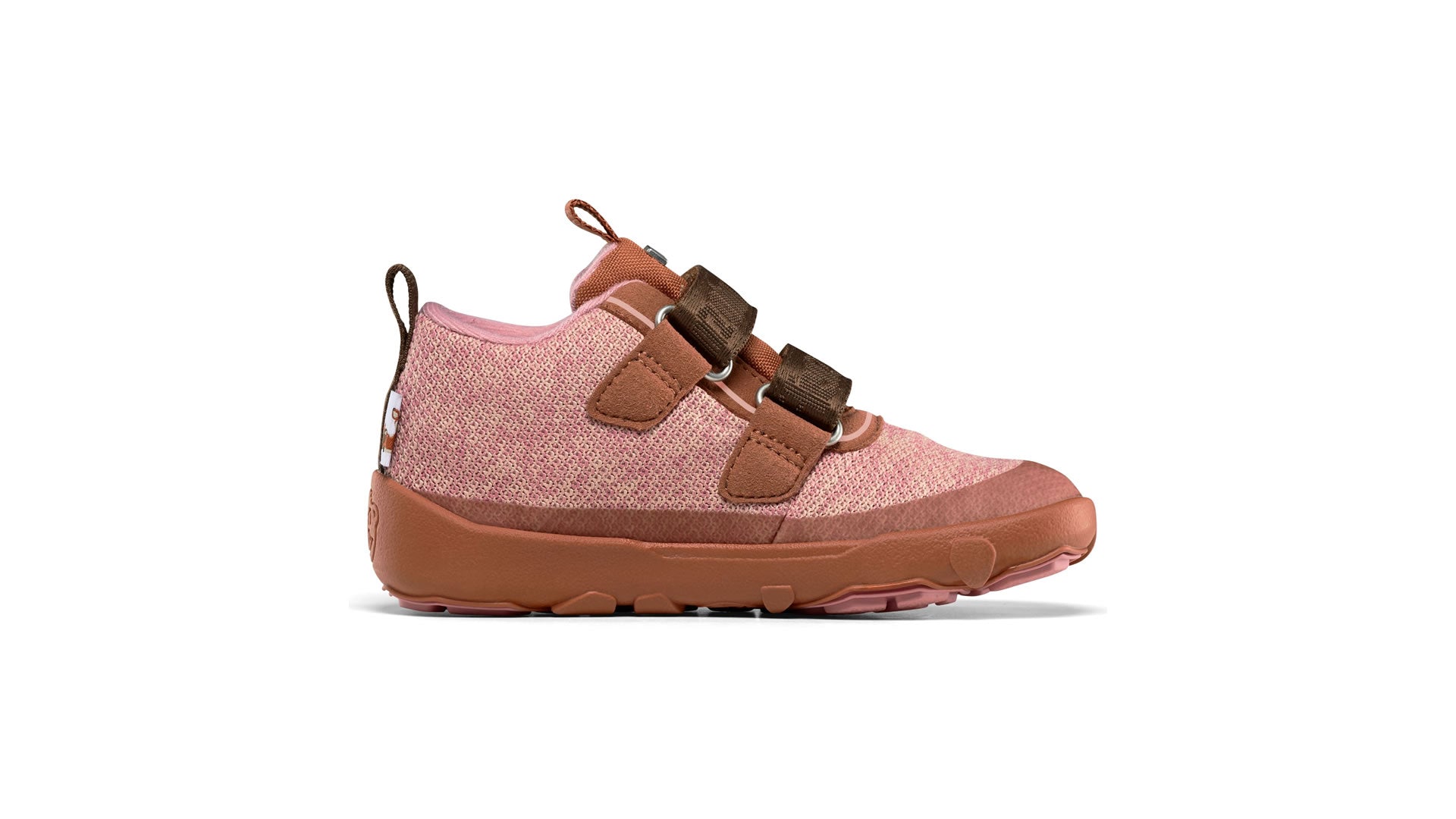 Dětské barefoot boty Affenzahn Low Boot Knit Happy Deer růžové vnitřní strana