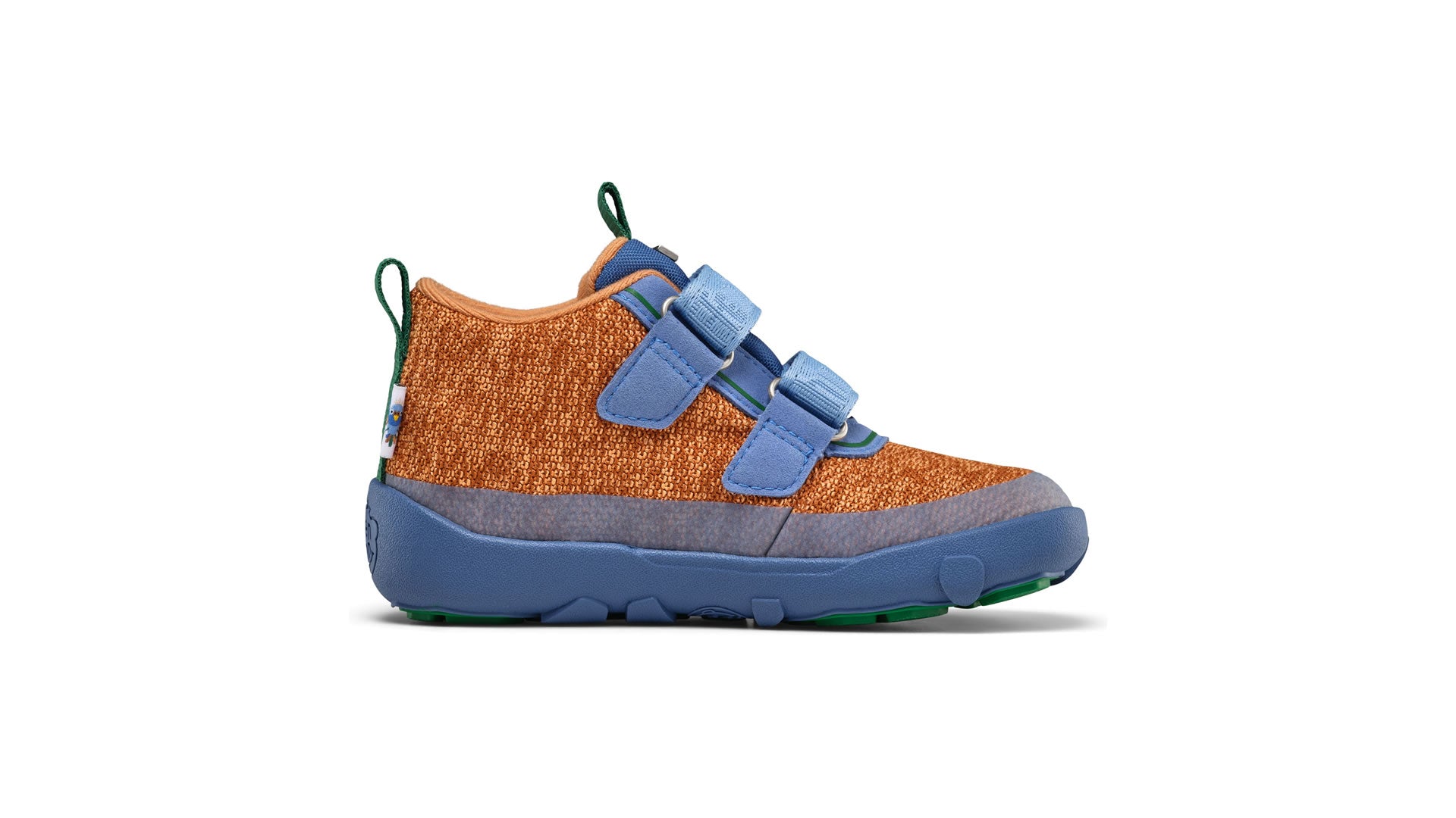 Affenzahn Low Boot Knit Happy - Bird of Paradise modro-oranžové vnitřní strana