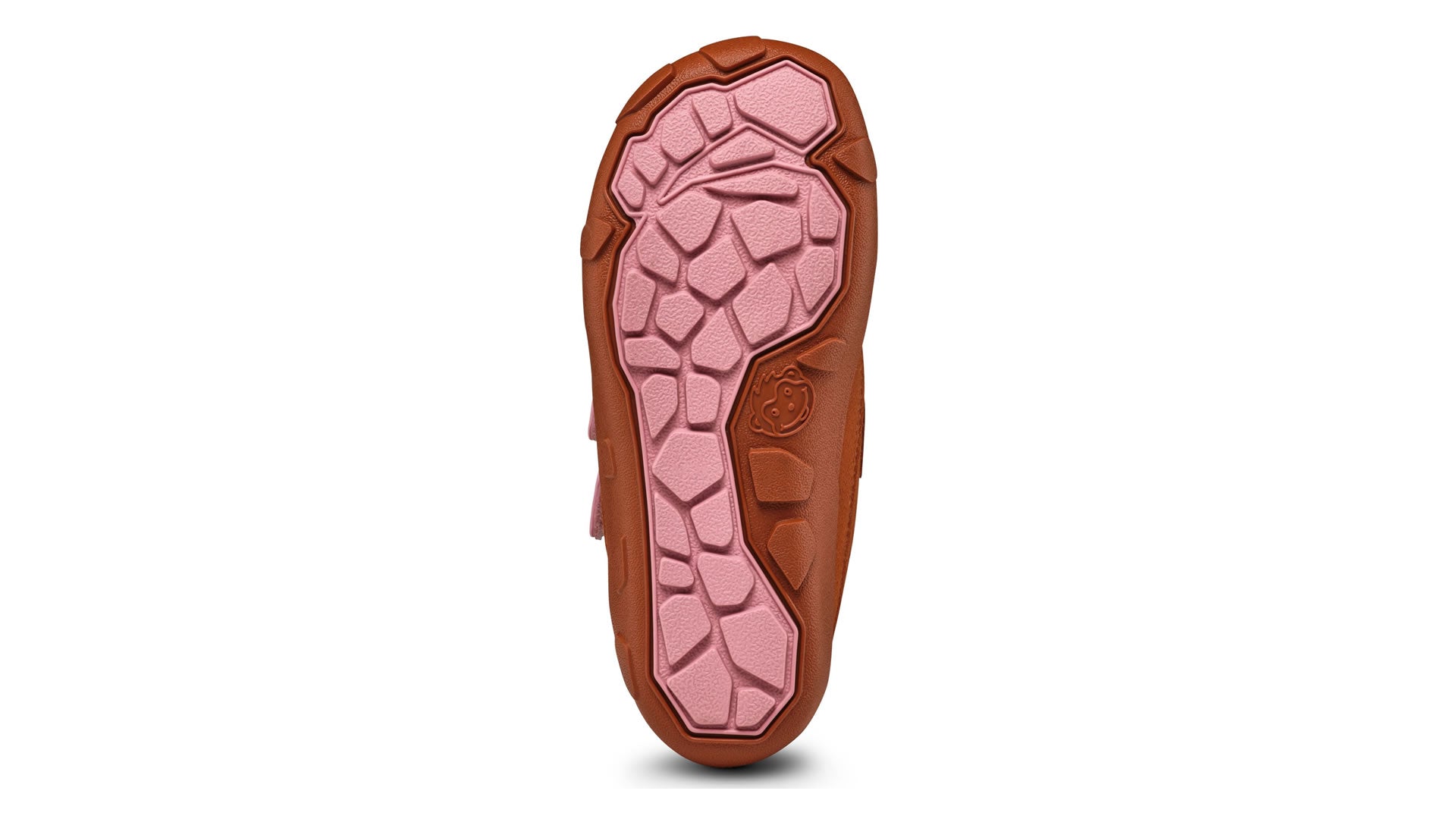 Dětské barefoot boty  Affenzahn Mid Boot Vegan Comfy - Deer růžovo-oranžová podrážka