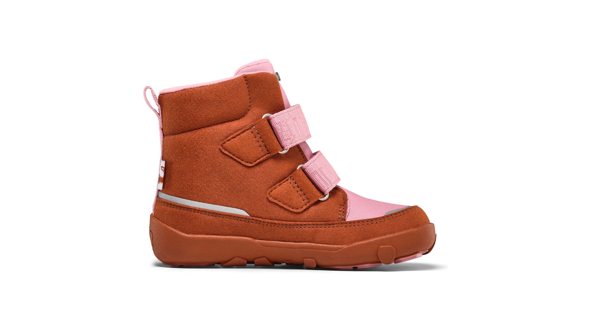 Dětské barefoot boty  Affenzahn Mid Boot Vegan Comfy - Deer růžovo-oranžové vnitřní strana