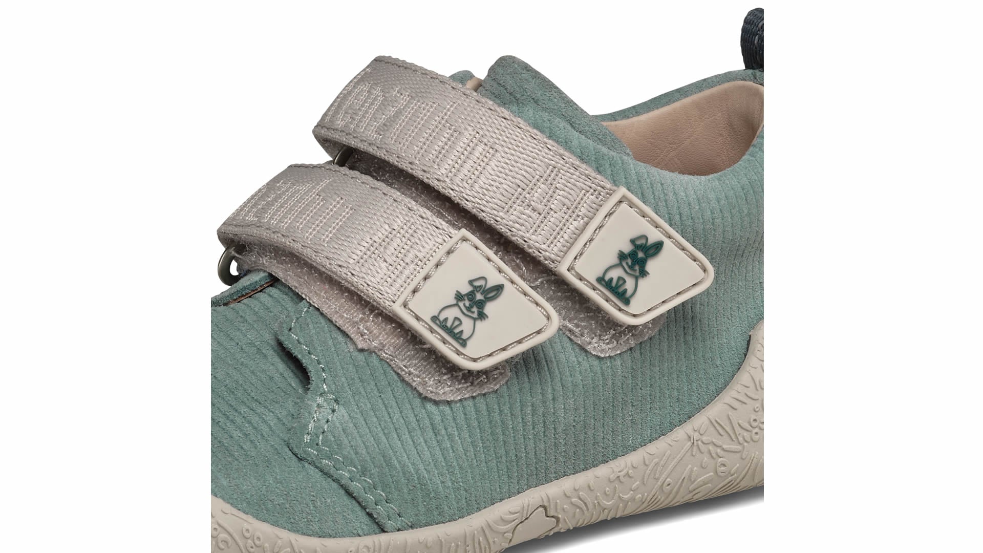 Affenzahn Prewalker Leather Walky - Bunny barefoot boty s tymiánově zelenou barvou a kvalitním koženým materiálem.