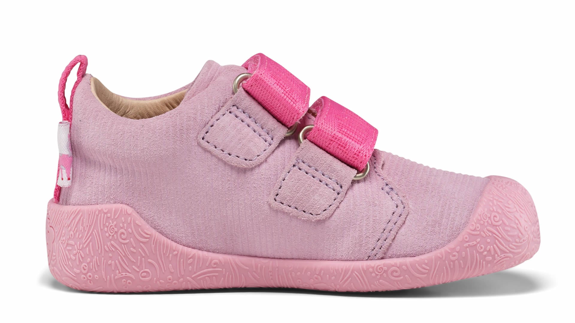Affenzahn Prewalker Leather Walky - Unicorn růžové barefoot boty s flexibilní podrážkou a širokou špičkou pro zdravý vývoj chodidla