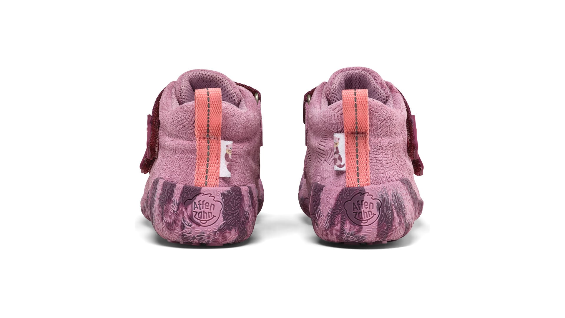 Dětské barefoot boty Affenzahn Prewalker Lowboot Leather Talky Otter
růžové pohled zezadu na paty