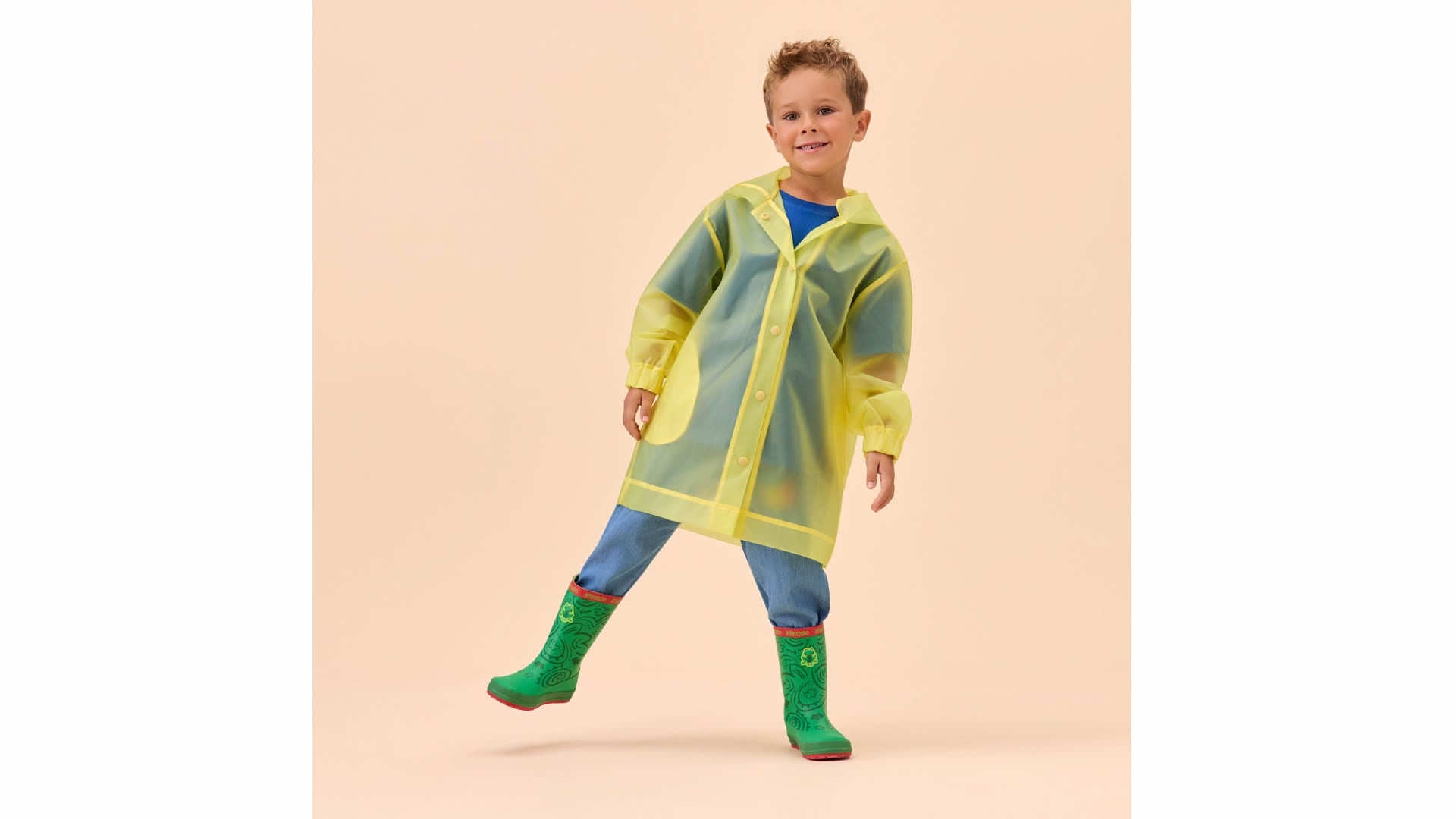 Affenzahn Rainboot Vegan Plashy - Frog zelené barefoot boty z kaučuku s flexibilní podrážkou pro zdravý vývoj chodidla