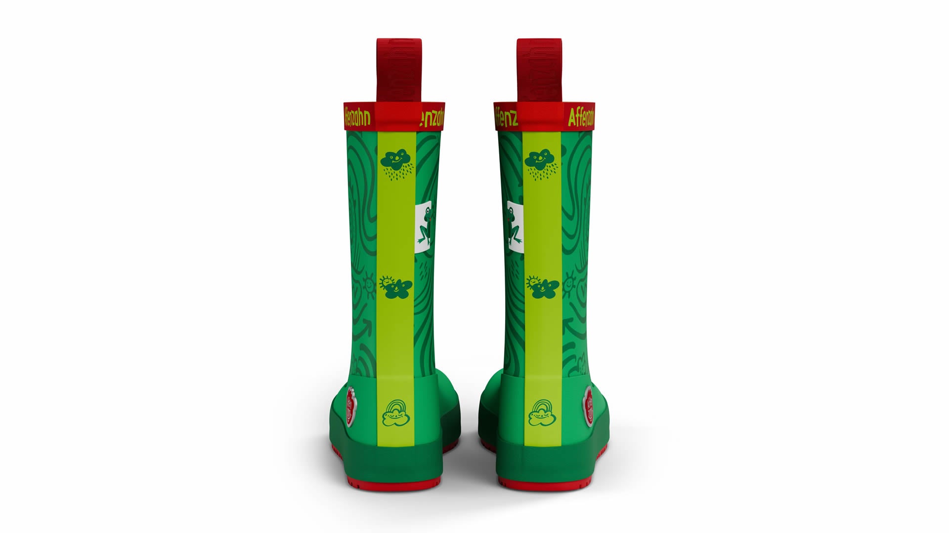 Affenzahn Rainboot Vegan Plashy - Frog voděodolné barefoot boty s flexibilní podrážkou z kaučuku a polyesteru.
