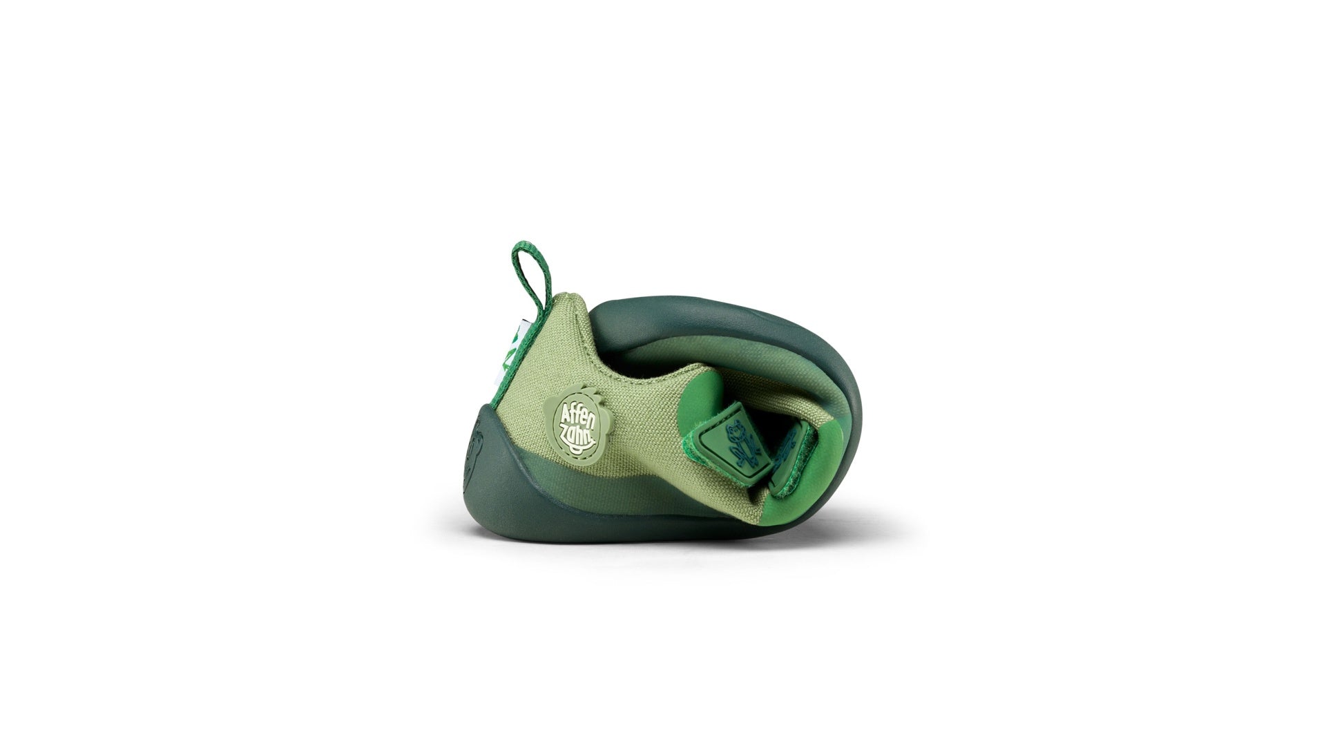 Affenzahn Sneaker Cotton Lucky - Frog dětská barefoot bota se širokou špičkou a flexibilní podrážkou z textilu a bavlny