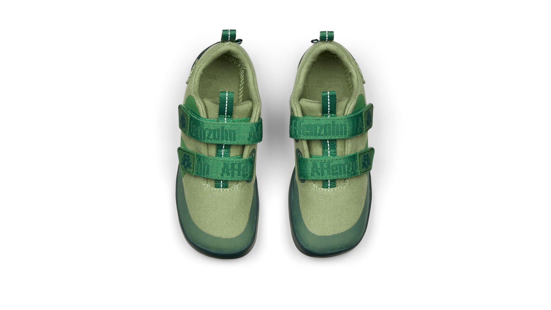 Affenzahn Sneaker Cotton Lucky - Frog dětské barefoot boty ze 100% bavlněného textilu se širokou špičkou a flexibilní podrážkou