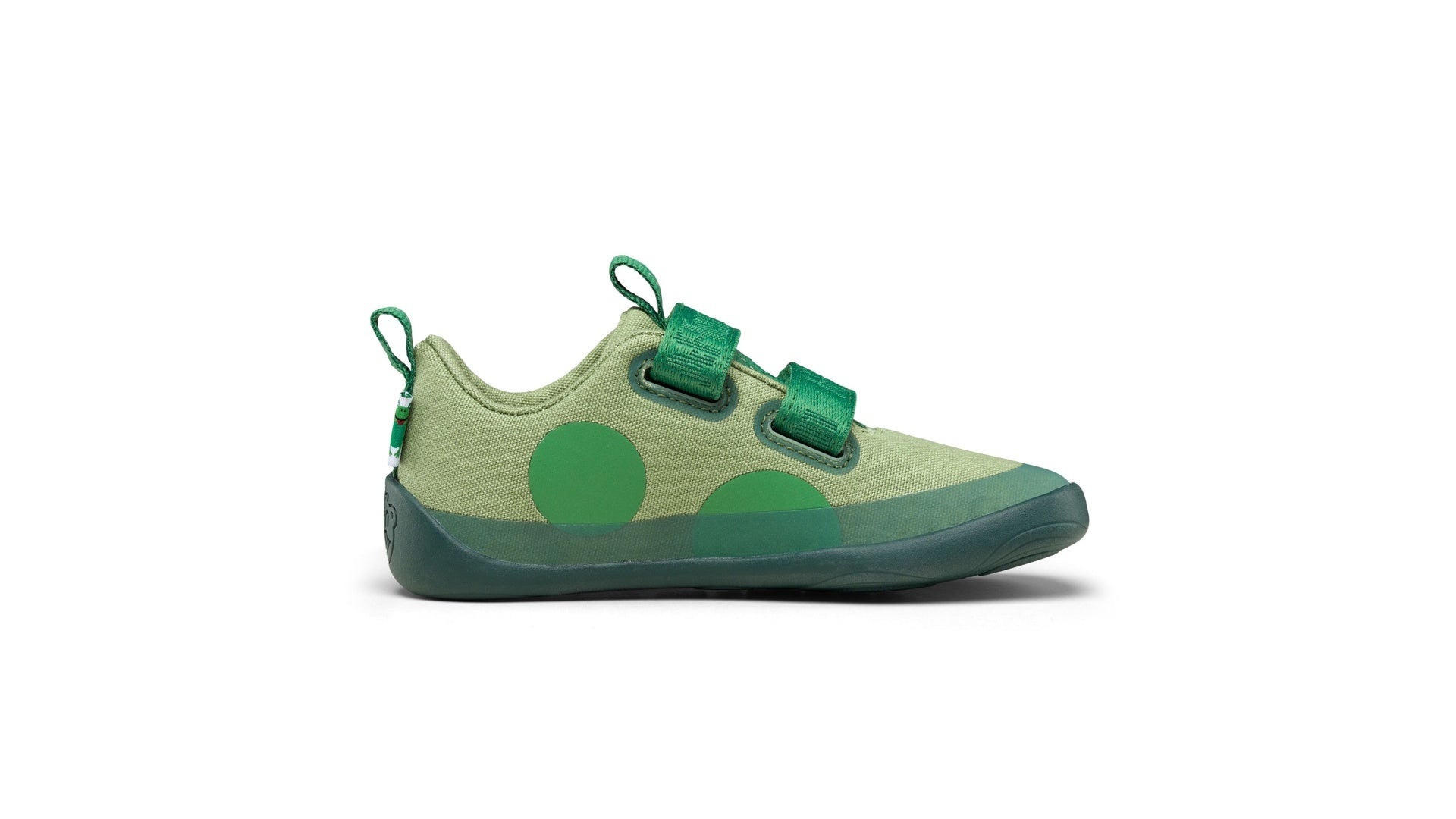 Affenzahn Sneaker Cotton Lucky - Frog dětské barefoot boty s flexibilní podrážkou a širokou špičkou pro zdravý vývoj chodidla