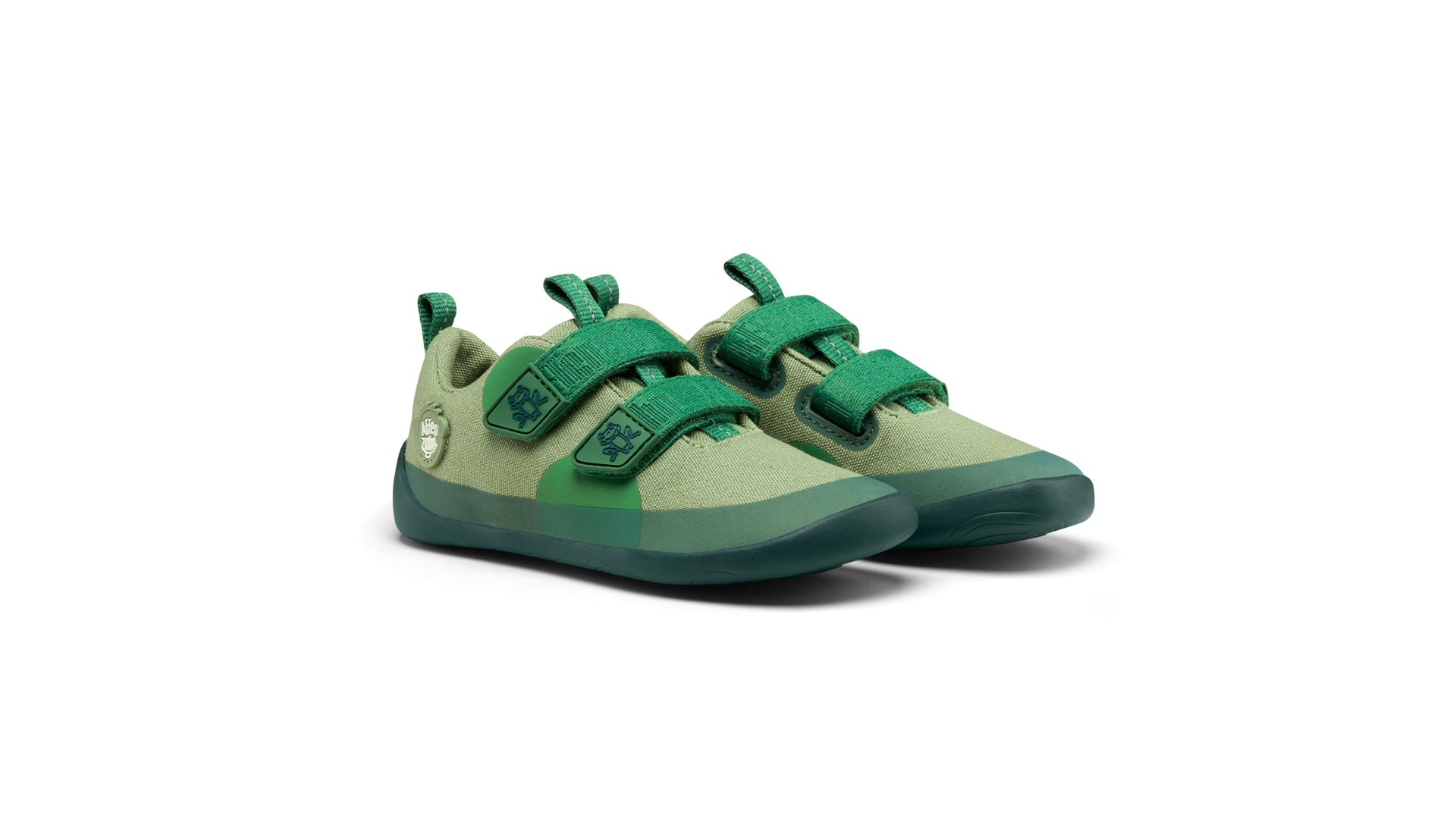 Affenzahn Sneaker Cotton Lucky - Frog zelené barefoot tenisky s bavlněným materiálem pro děti