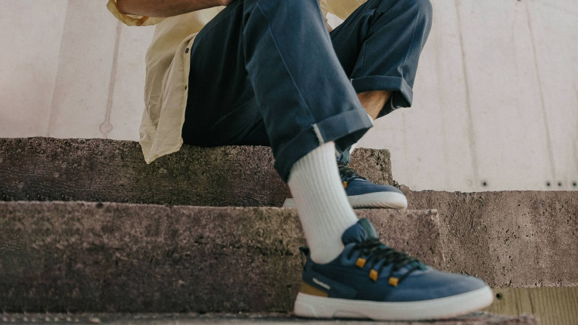 Barebarics Revive tenisky Blue & White - pravý bok