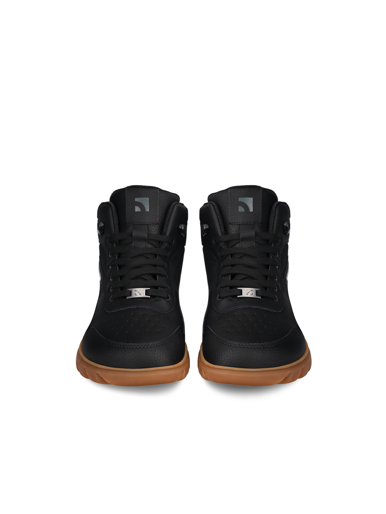 Barefoot zimní nepromokavé kotníkové boty Barebarics UrbanEdge - Black černé s béžovou podrážkou zepředu