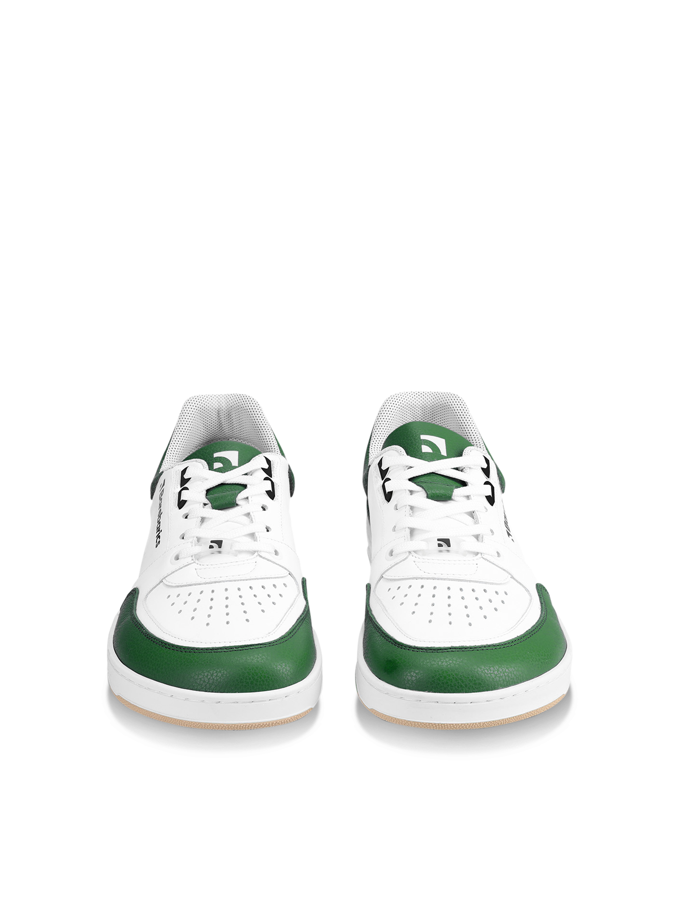 Barefoot boty Barebarics Wave - White & Dark Green bílo-zelené s béžovou podrážkou zpředu