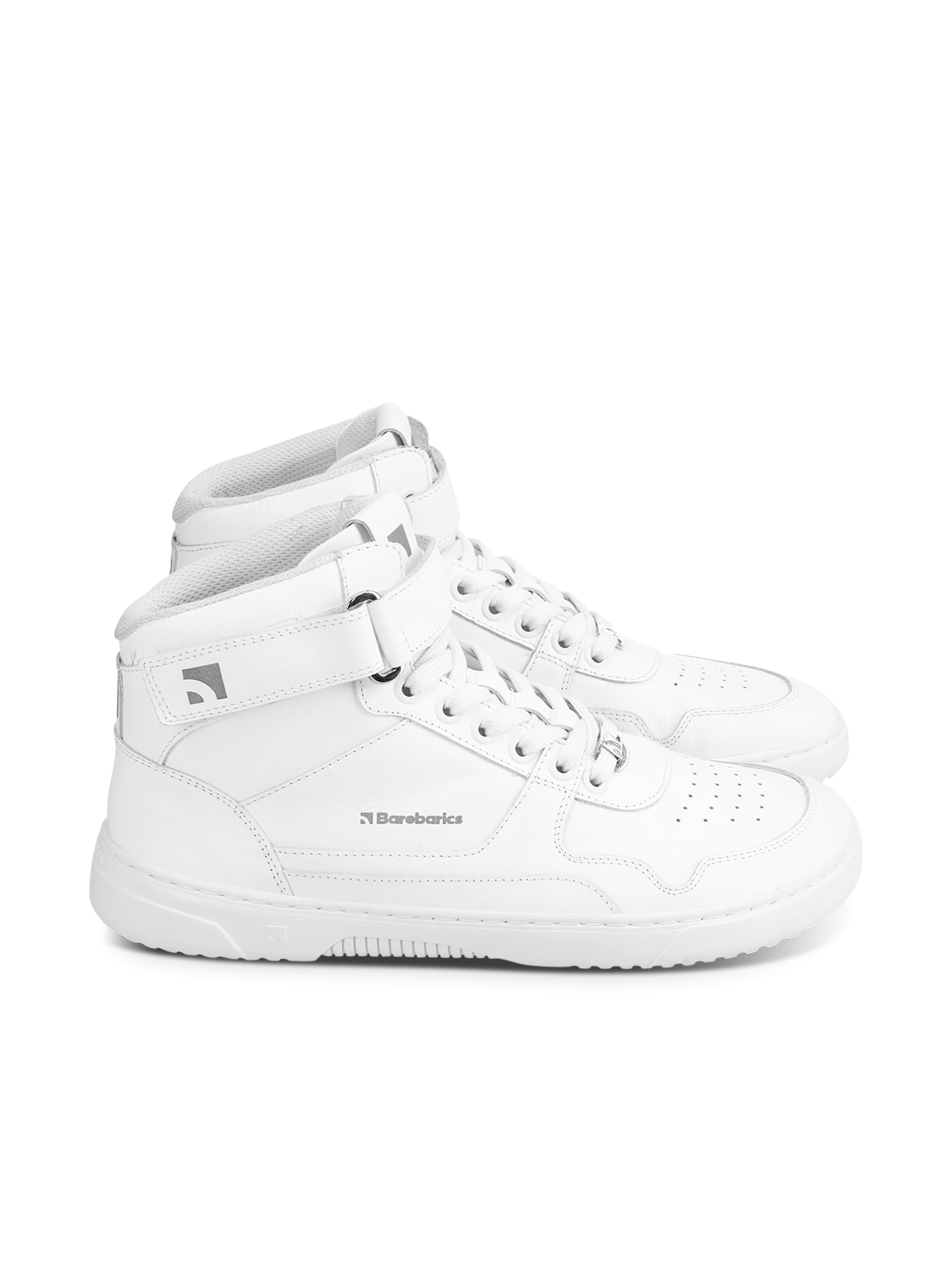 Kotníkové barefoot boty Barebarics Zing - High Top - All White celé bílé zprava