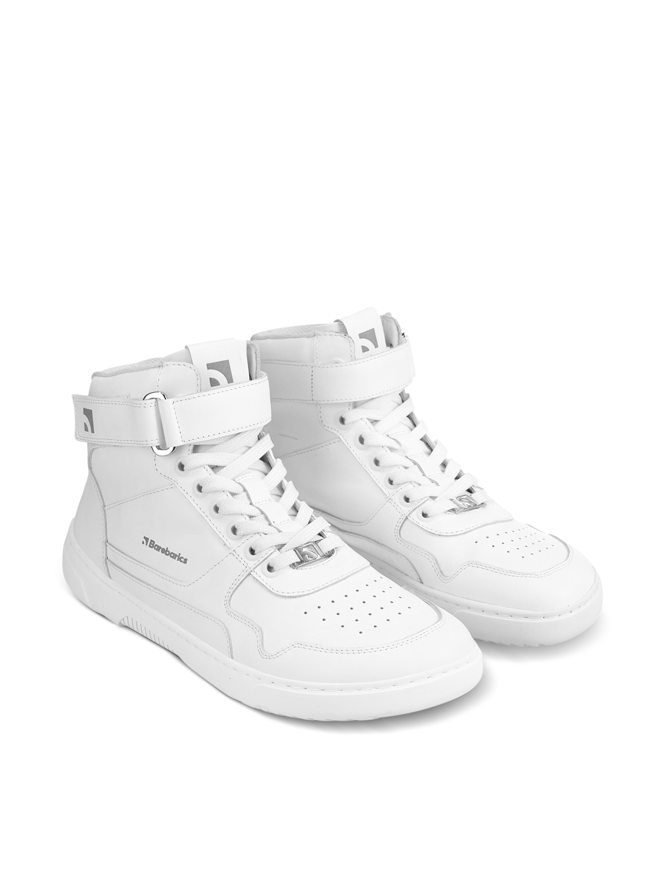 Kotníkové barefoot boty Barebarics Zing - High Top - All White celé bílé z pravé strany