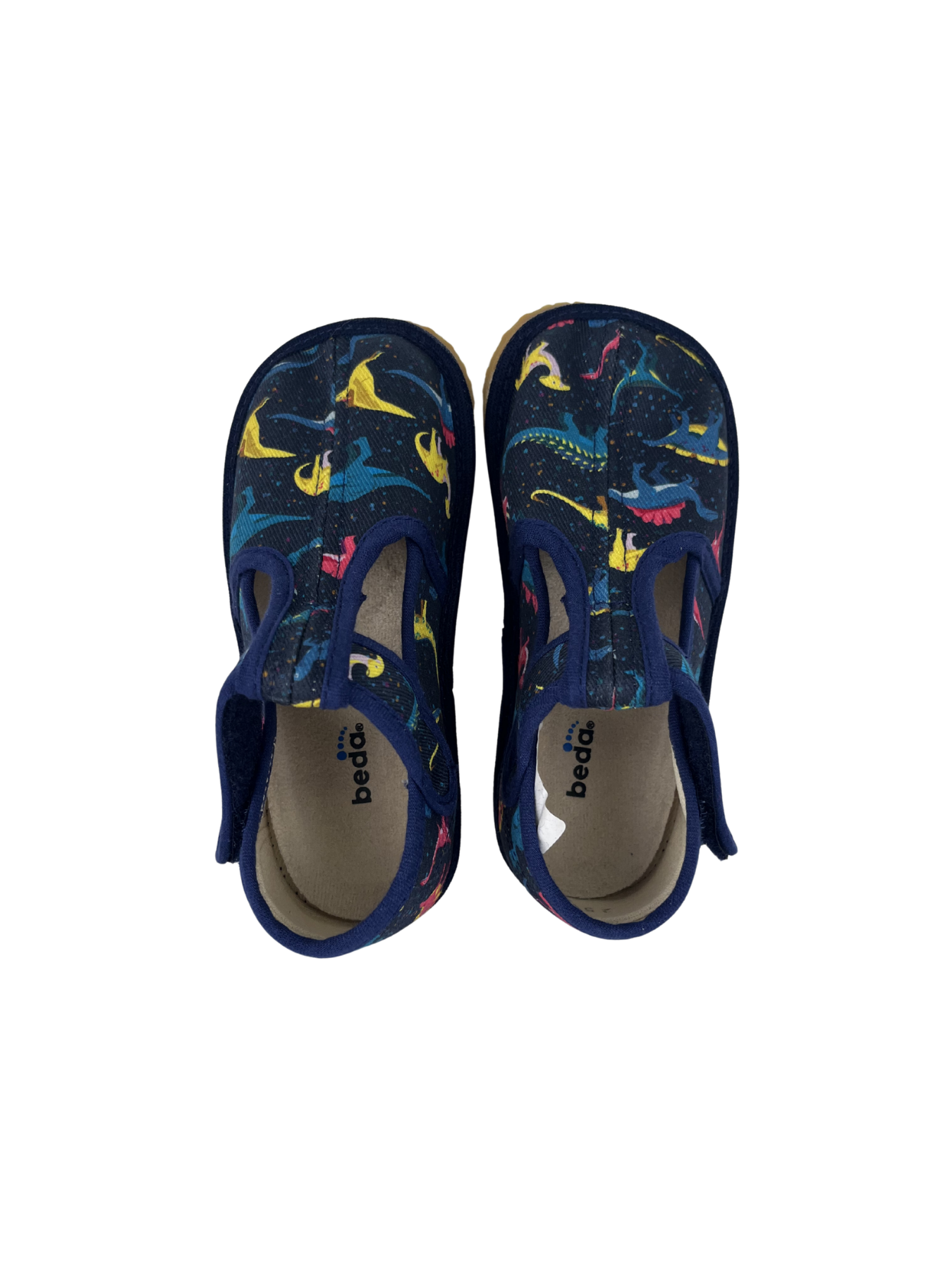Dětské barefoot bačkůrky Beda BF 060010/W/02 SLIM - Colorful Dinos