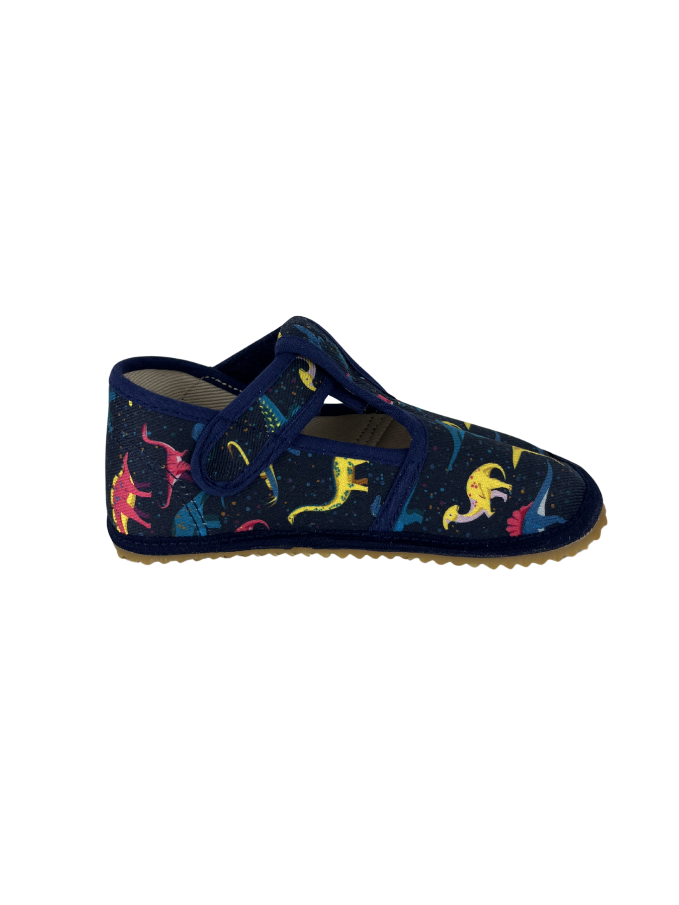 Dětské barefoot bačkůrky Beda BF 060010/W/02 SLIM - Colorful Dinos