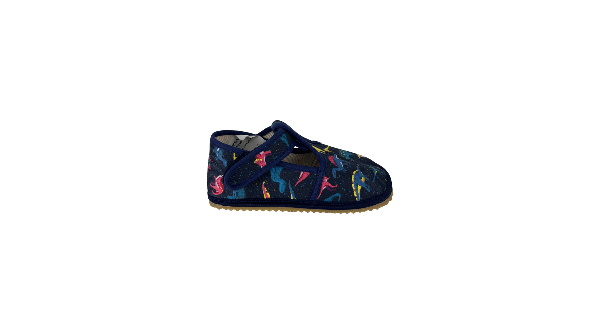 Dětské barefoot bačkůrky Beda BF 060010/W/02 SLIM - Colorful Dinos
