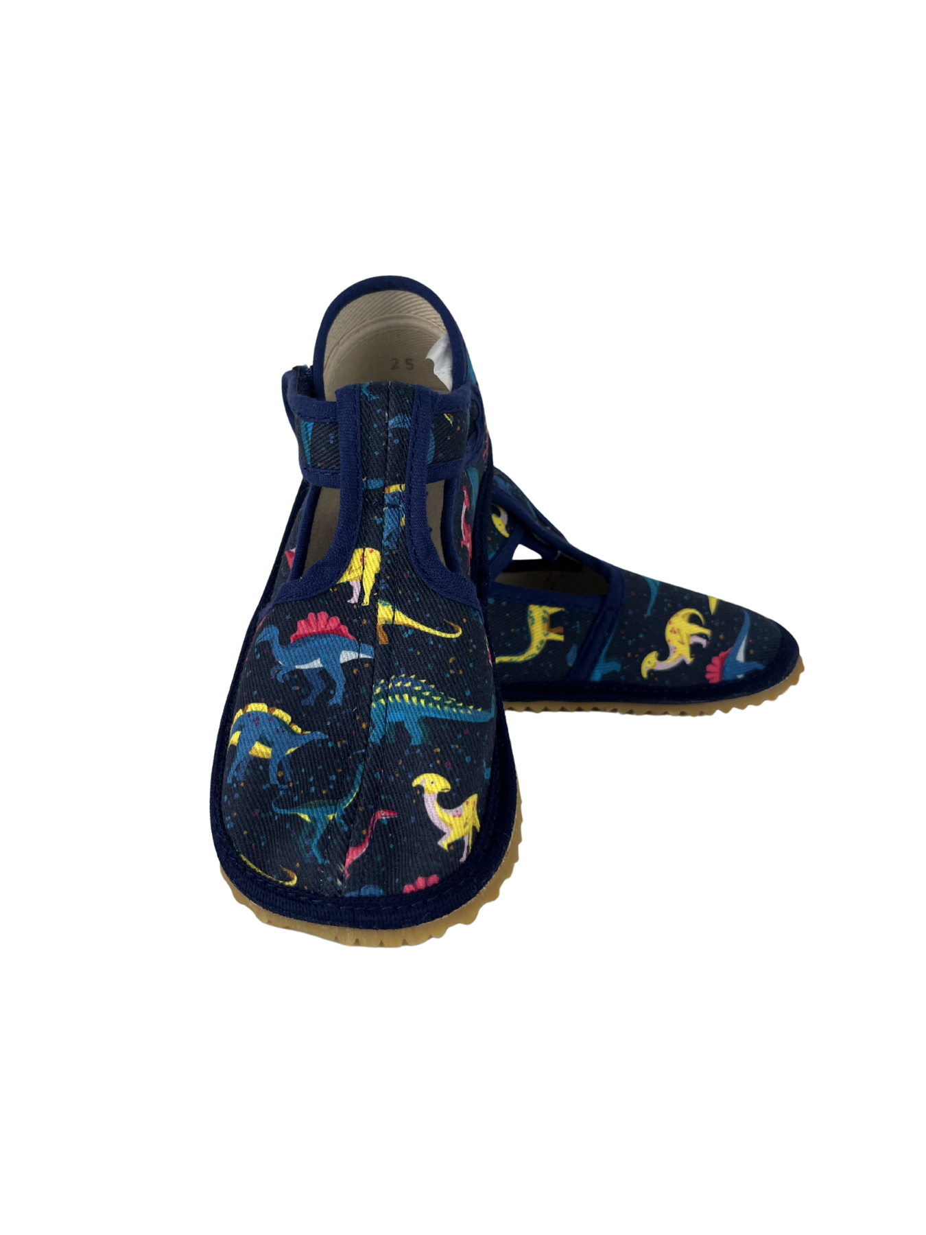 Dětské barefoot bačkůrky Beda BF 060010/W/02 SLIM - Colorful Dinos