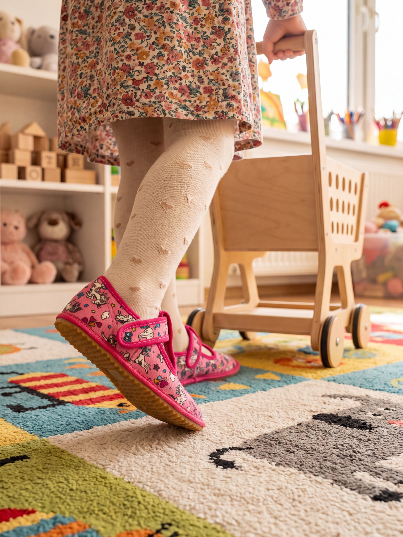 Pantuflas barefoot infantiles Beda BF 060010/W - Crazy Unicorn