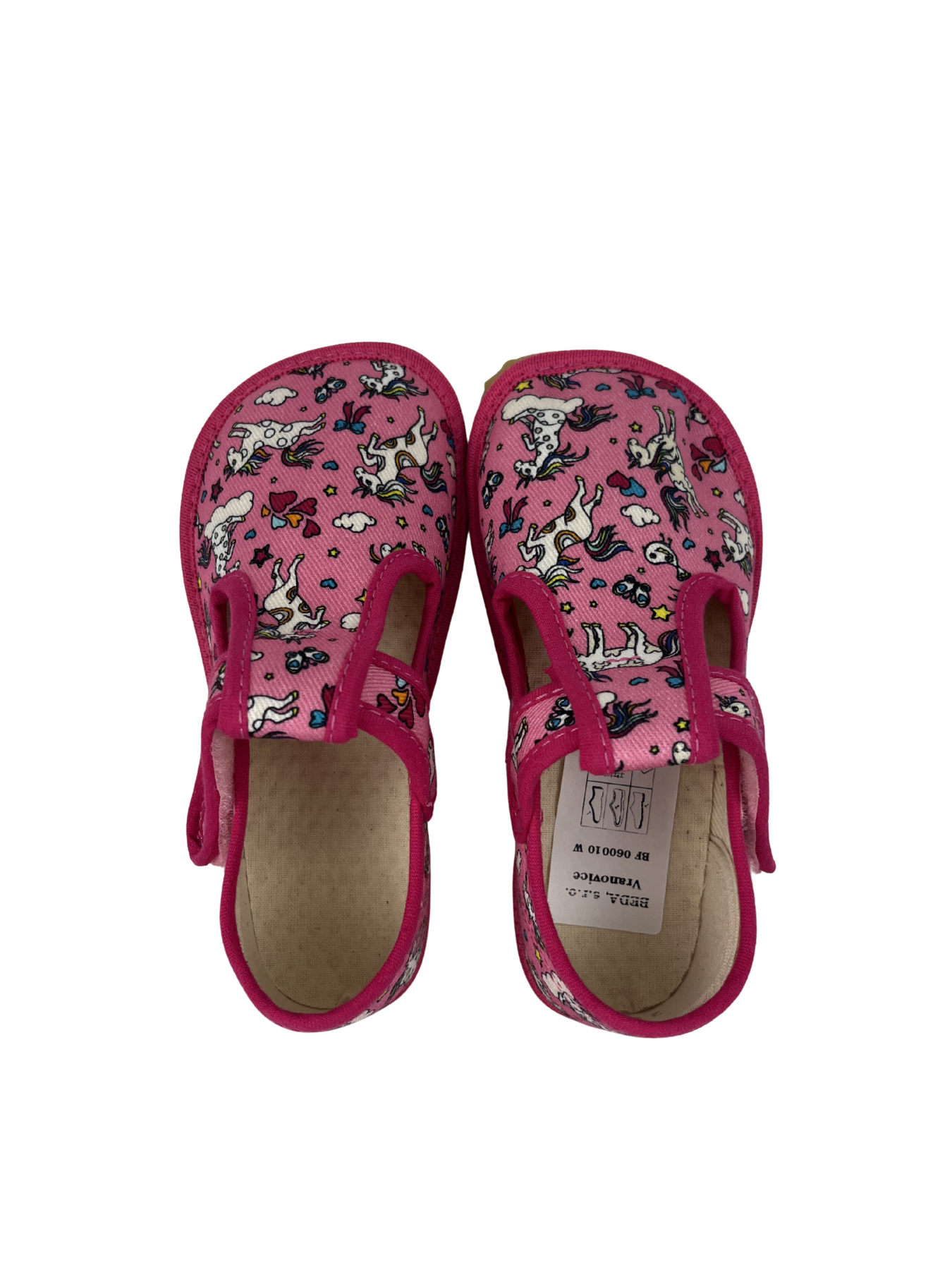 Dětské barefoot bačkůrky Beda BF 060010/W - Crazy Unicorn