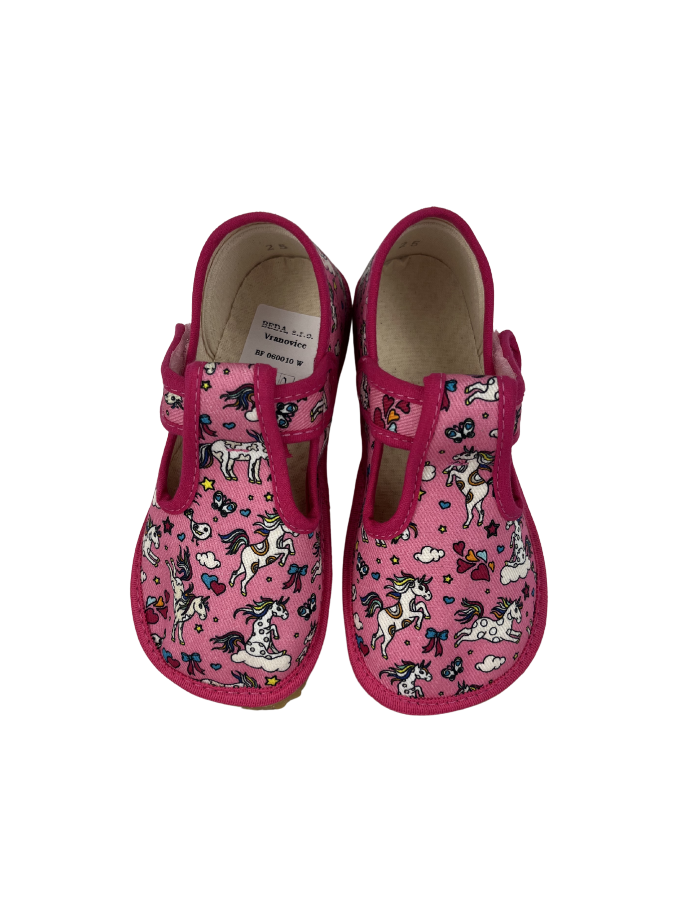 Dětské barefoot bačkůrky Beda BF 060010/W - Crazy Unicorn