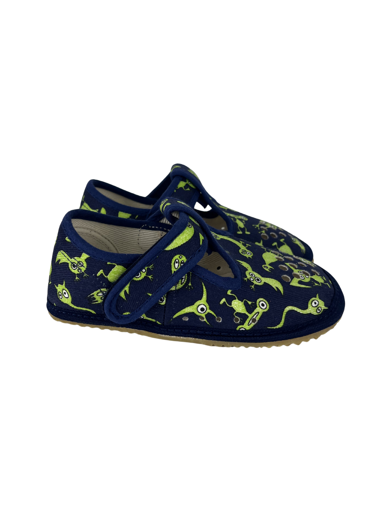 Dětské barefoot bačkůrky Beda BF 060010/W/PF - Monsters
