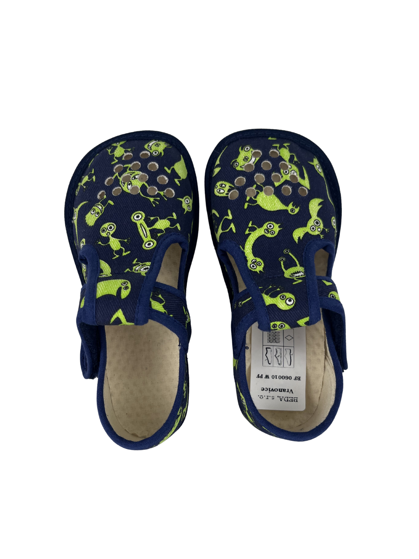 Dětské barefoot bačkůrky Beda BF 060010/W/PF - Monsters