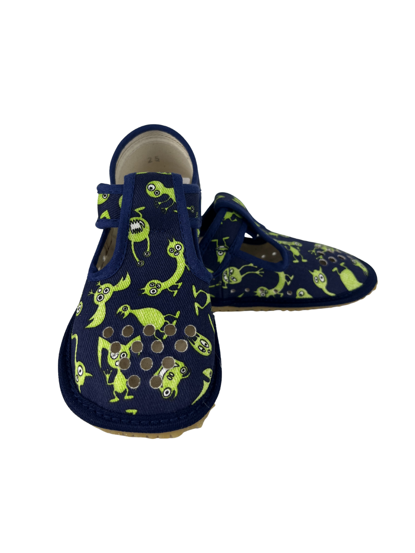 Dětské barefoot bačkůrky Beda BF 060010/W/PF - Monsters