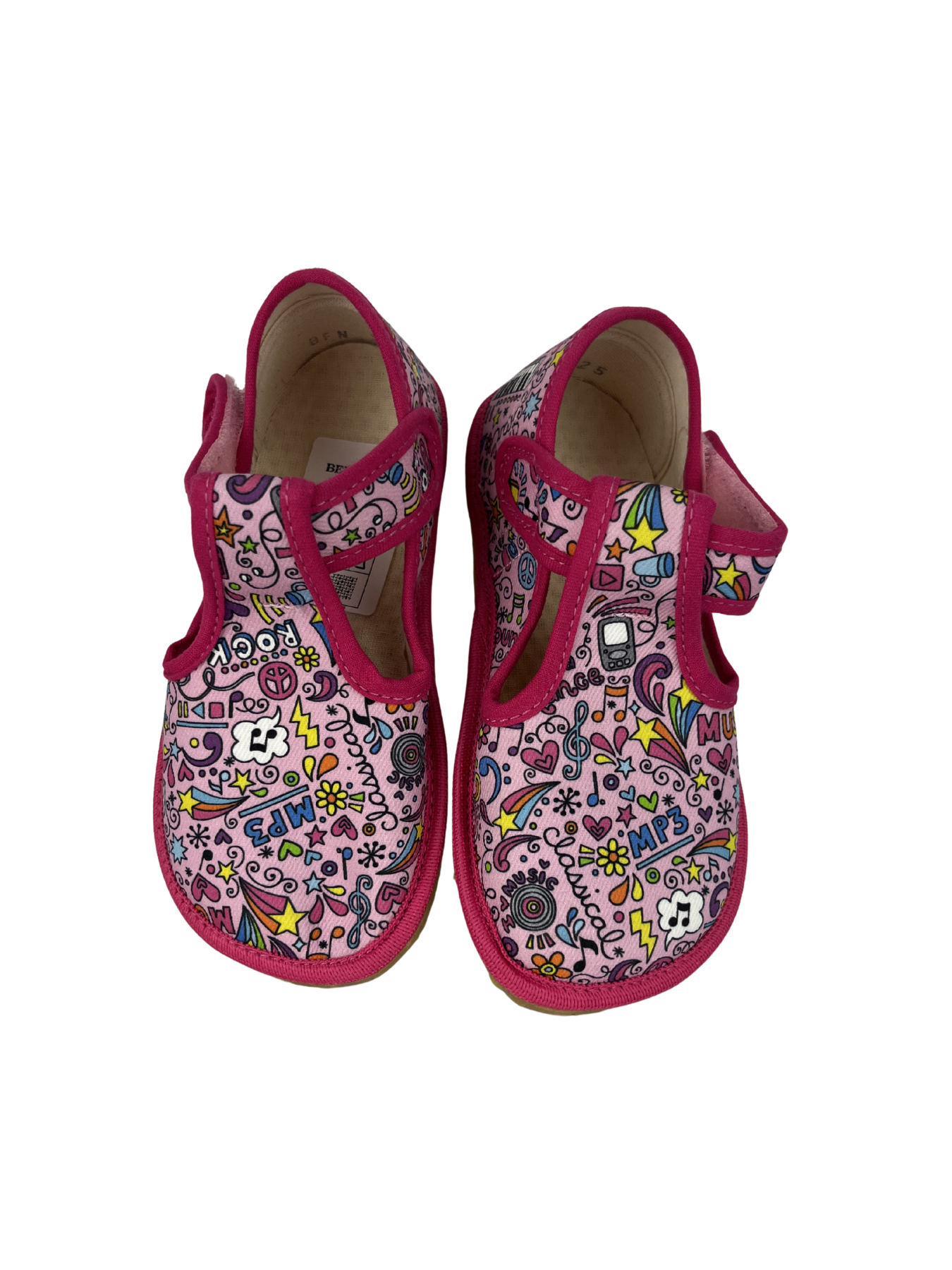 Dětské barefoot bačkůrky Beda BFN 170020/W - Music