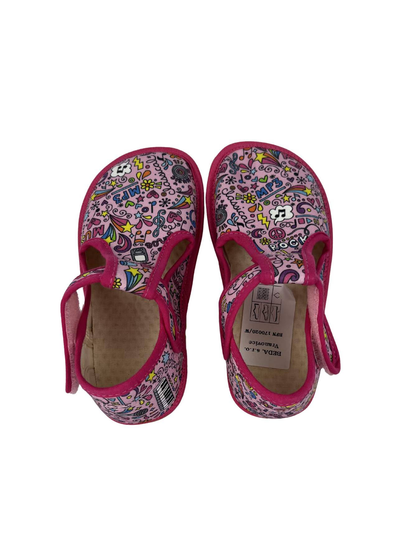 Dětské barefoot bačkůrky Beda BFN 170020/W - Music