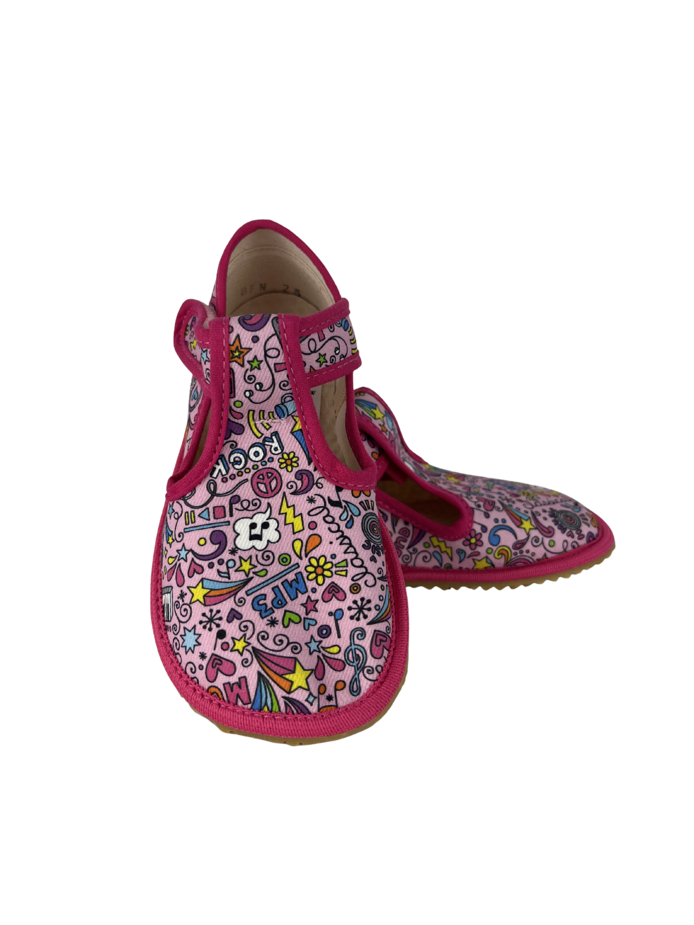 Dětské barefoot bačkůrky Beda BFN 170020/W - Music