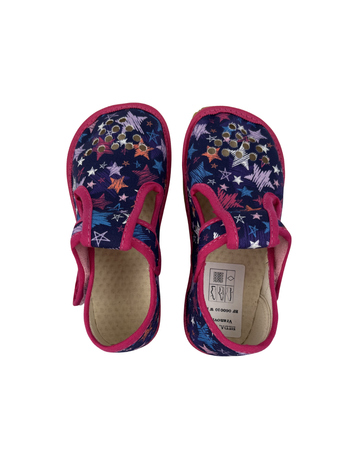 Dětské barefoot bačkůrky Beda BF 060010/W/PF - Stars