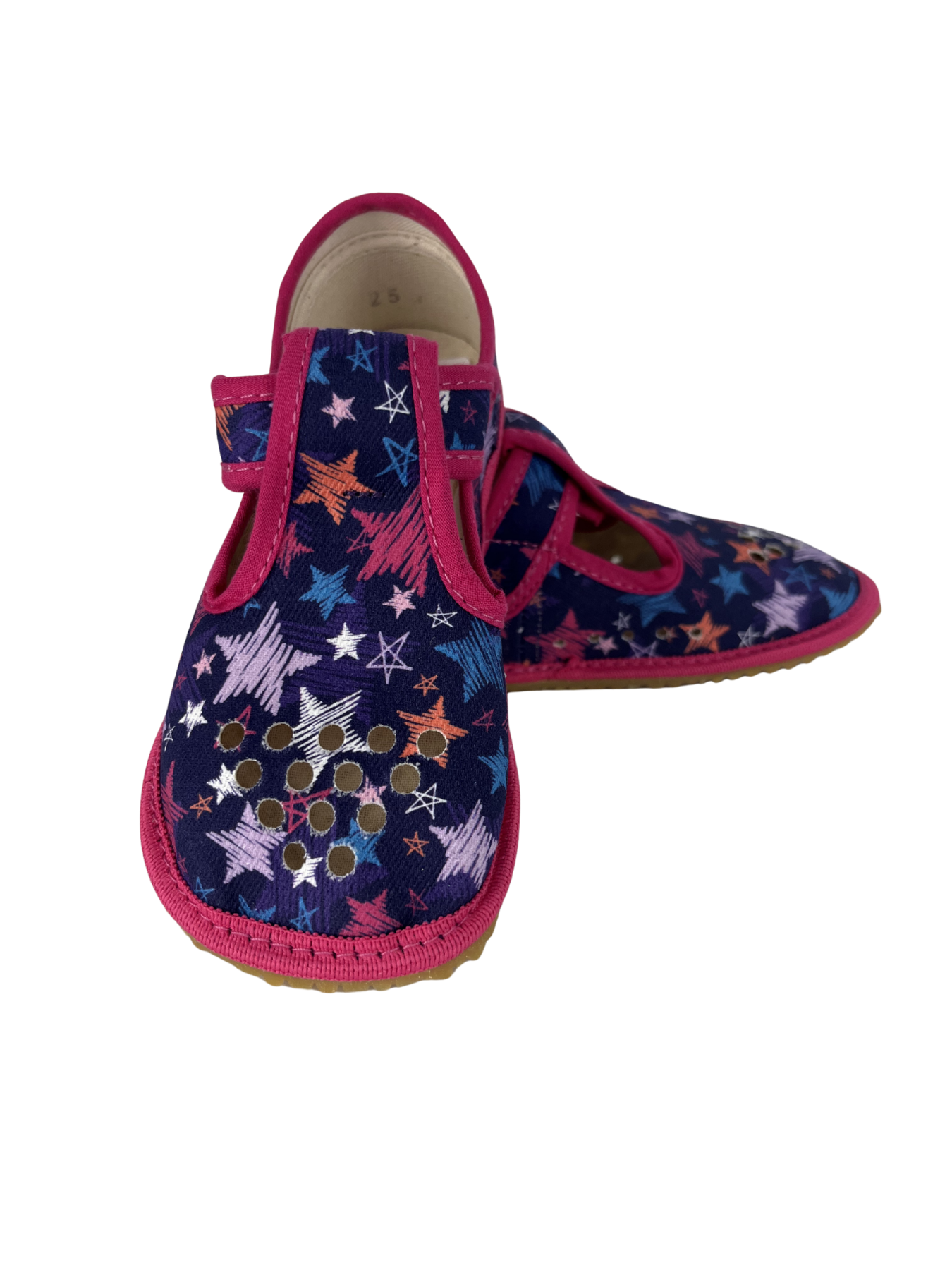 Dětské barefoot bačkůrky Beda BF 060010/W/PF - Stars
