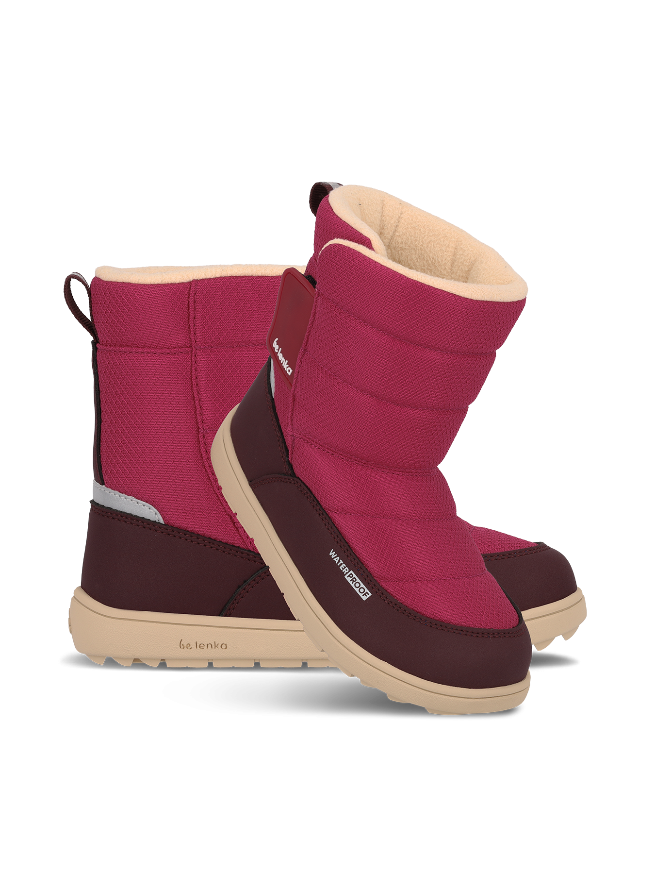 Dětské barefoot sněhule Be Lenka Ailo - Berry