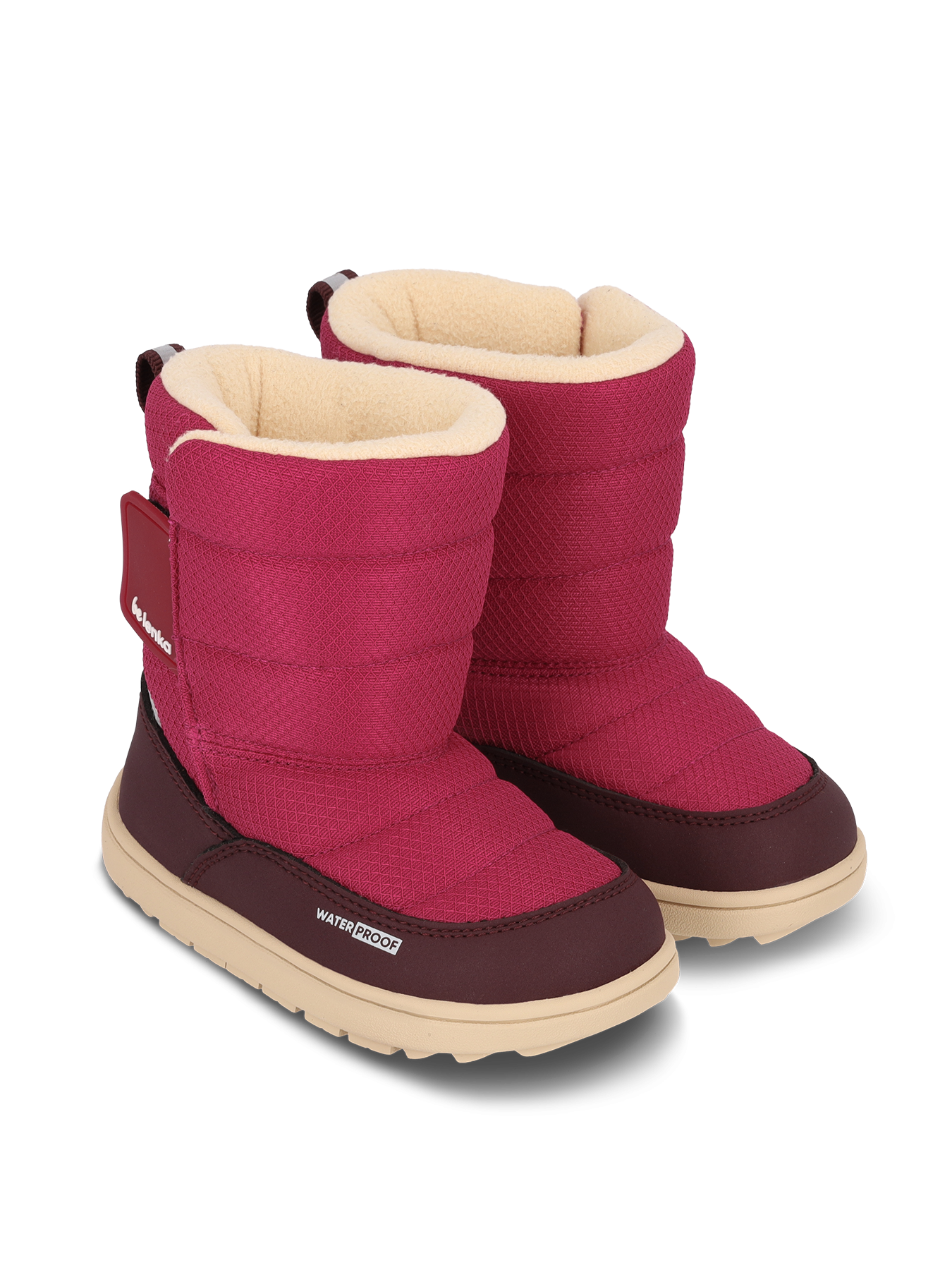 Dětské barefoot sněhule Be Lenka Ailo - Berry
