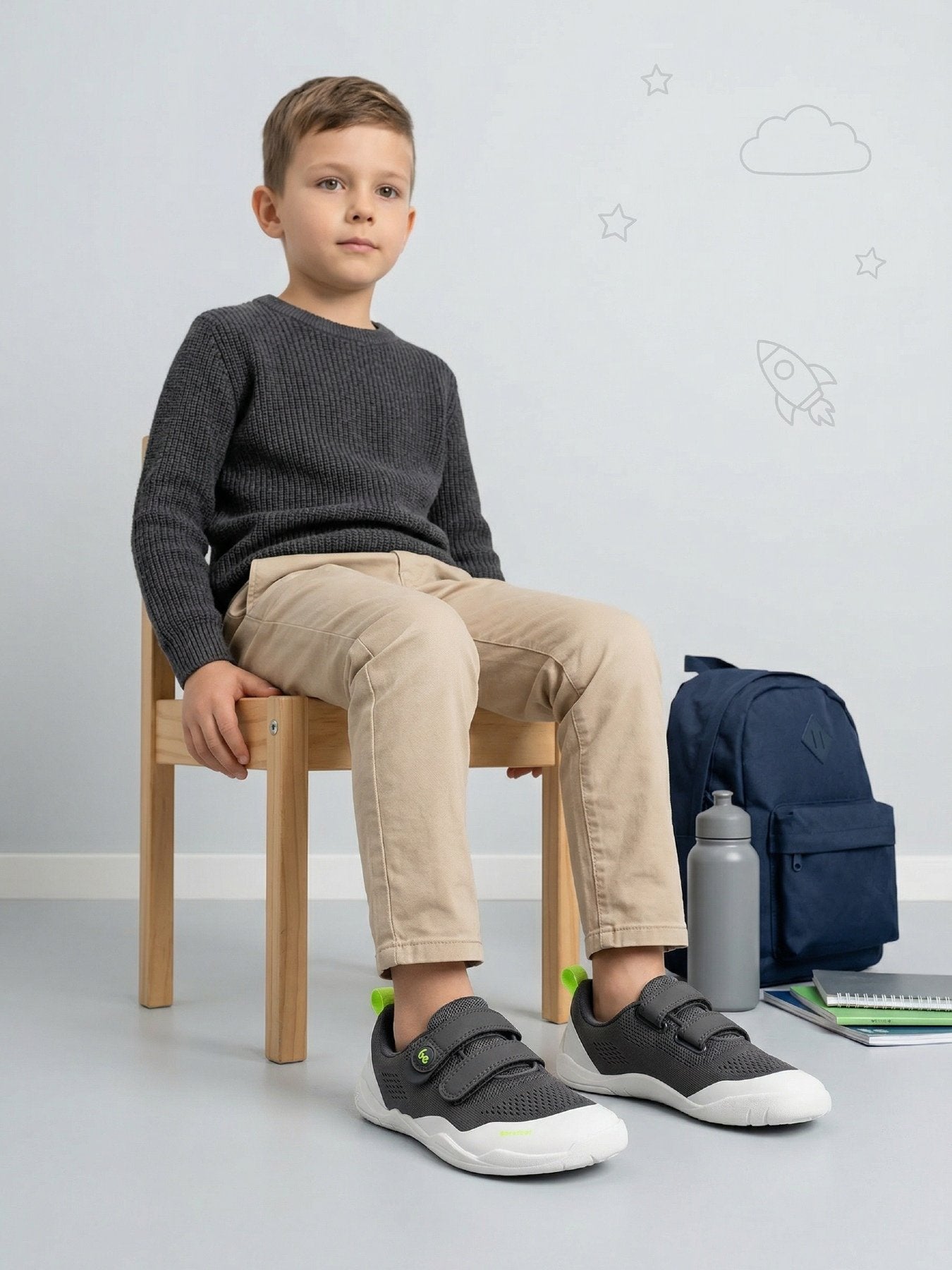 Zapatos barefoot para todo el año para niños Be Lenka Scoot - All Black