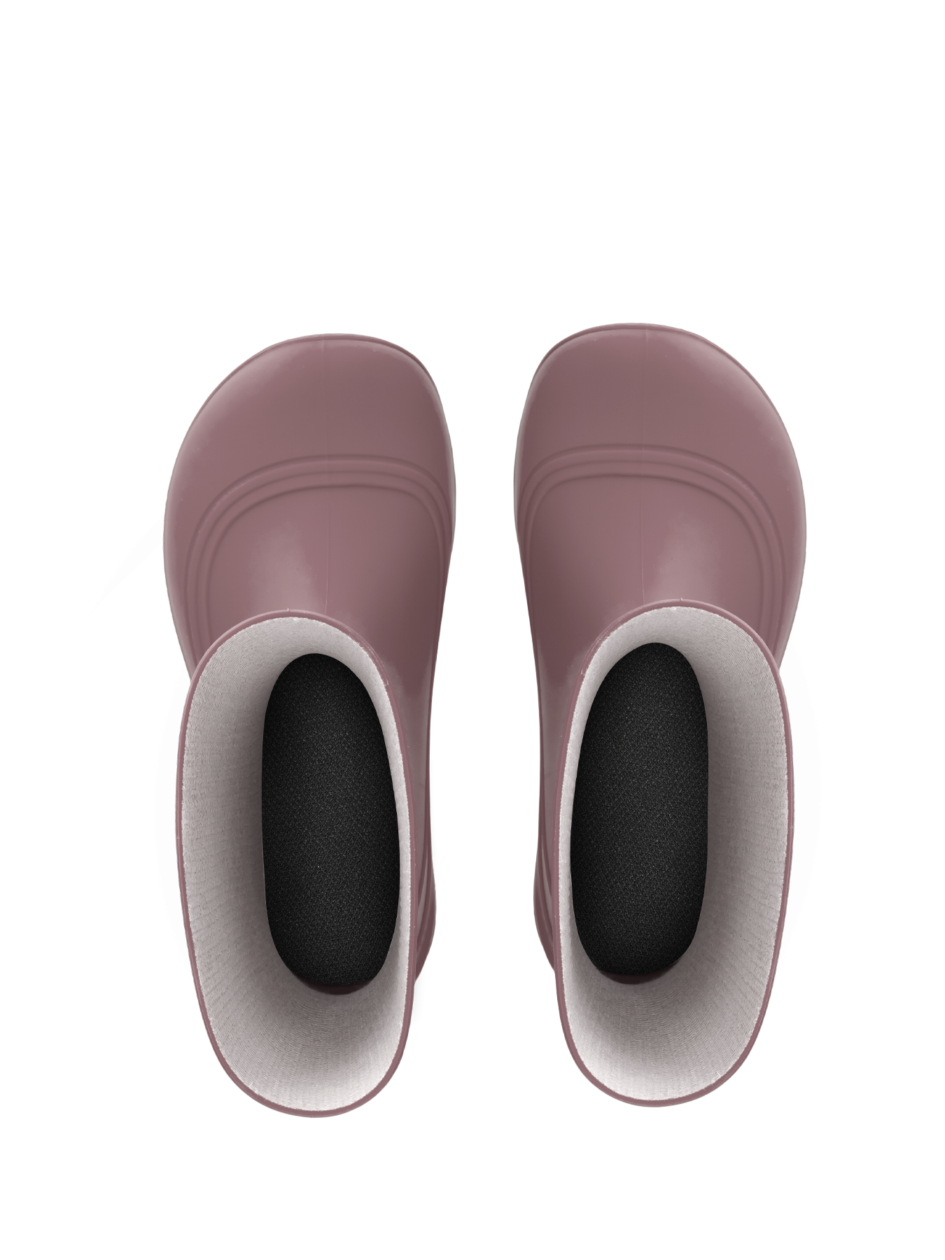 Dětské barefoot holínky Be Lenka Pudds - Misty Pink mlhavě růžové shora
