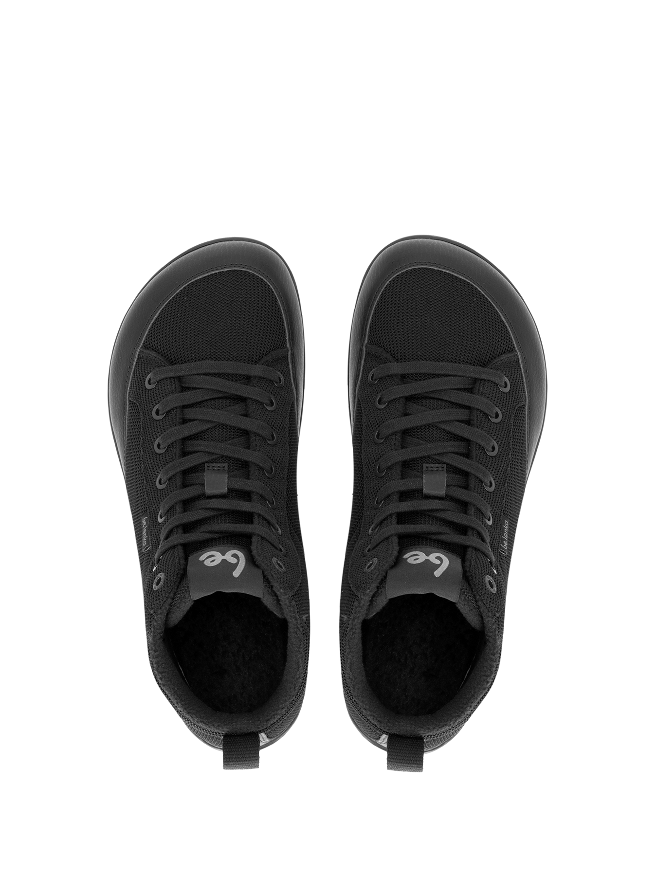 Barefoot zateplené kotníkové boty Be Lenka Rebound Thermo - All Black celé černé shora