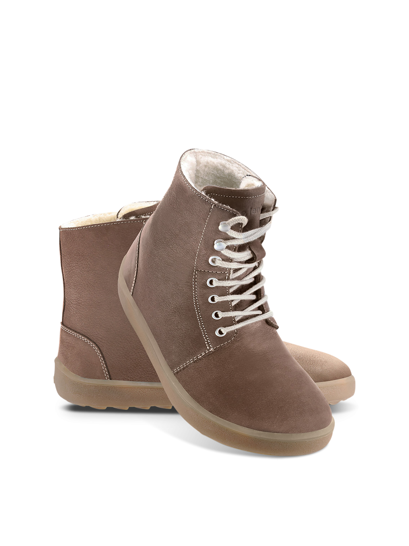 Zimní zateplené vysoké barefoot boty Be Lenka Winter 3.0 - Walnut Brown ořechově hnědé  