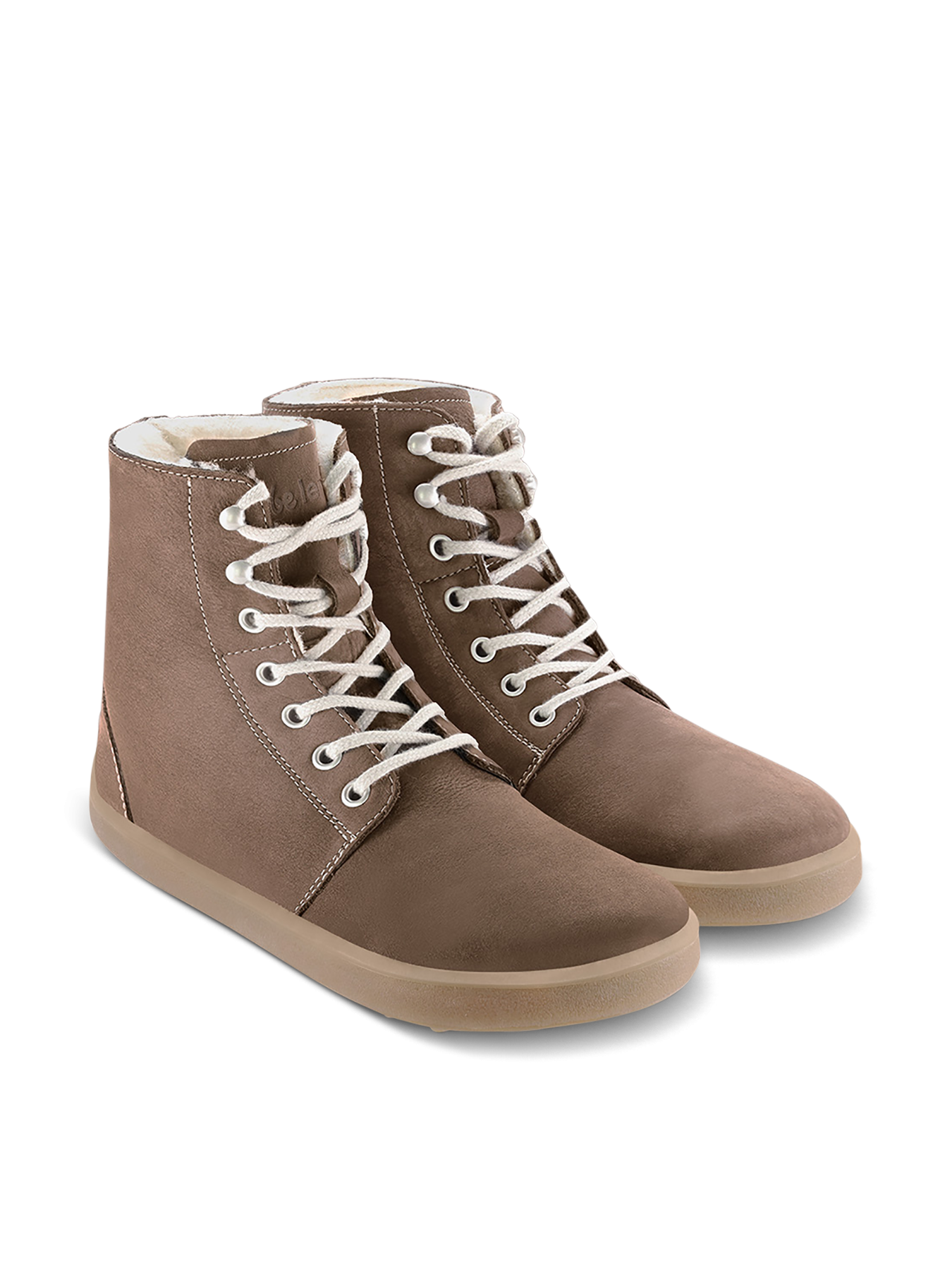 Zimní zateplené vysoké barefoot boty Be Lenka Winter 3.0 - Walnut Brown ořechově hnědé zpředu zprava