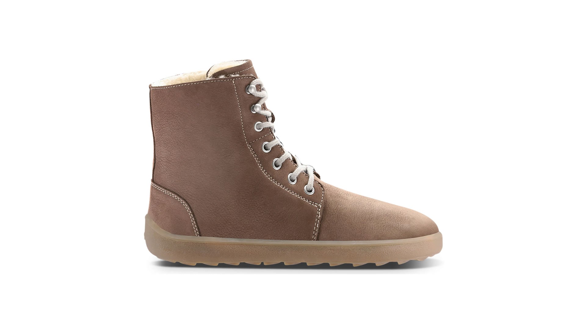 Zimní zateplené vysoké barefoot boty Be Lenka Winter 3.0 - Walnut Brown ořechově hnědé zprava