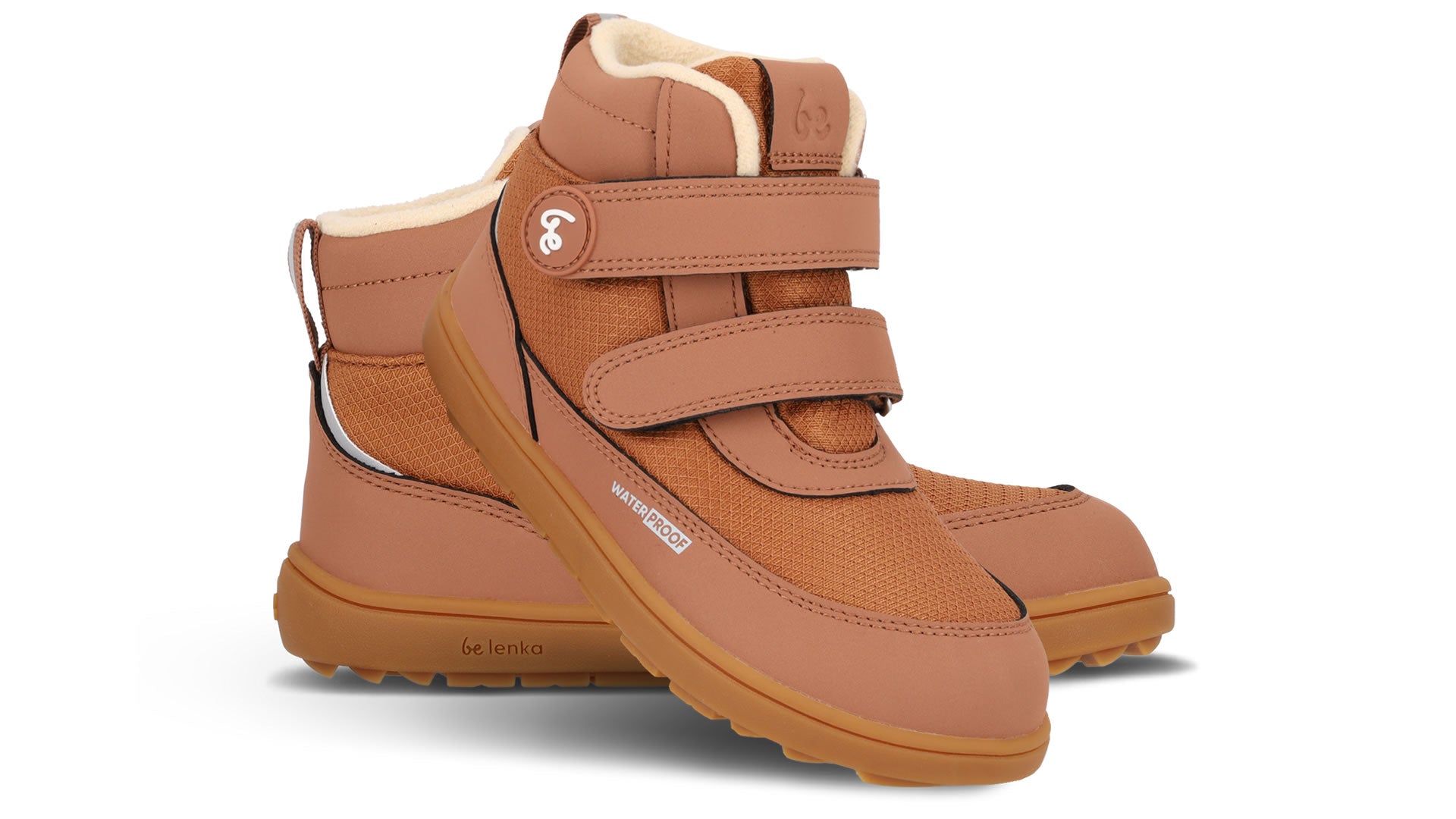 Dětské zimní barefoot boty Be Lenka Zippu - All Brown
